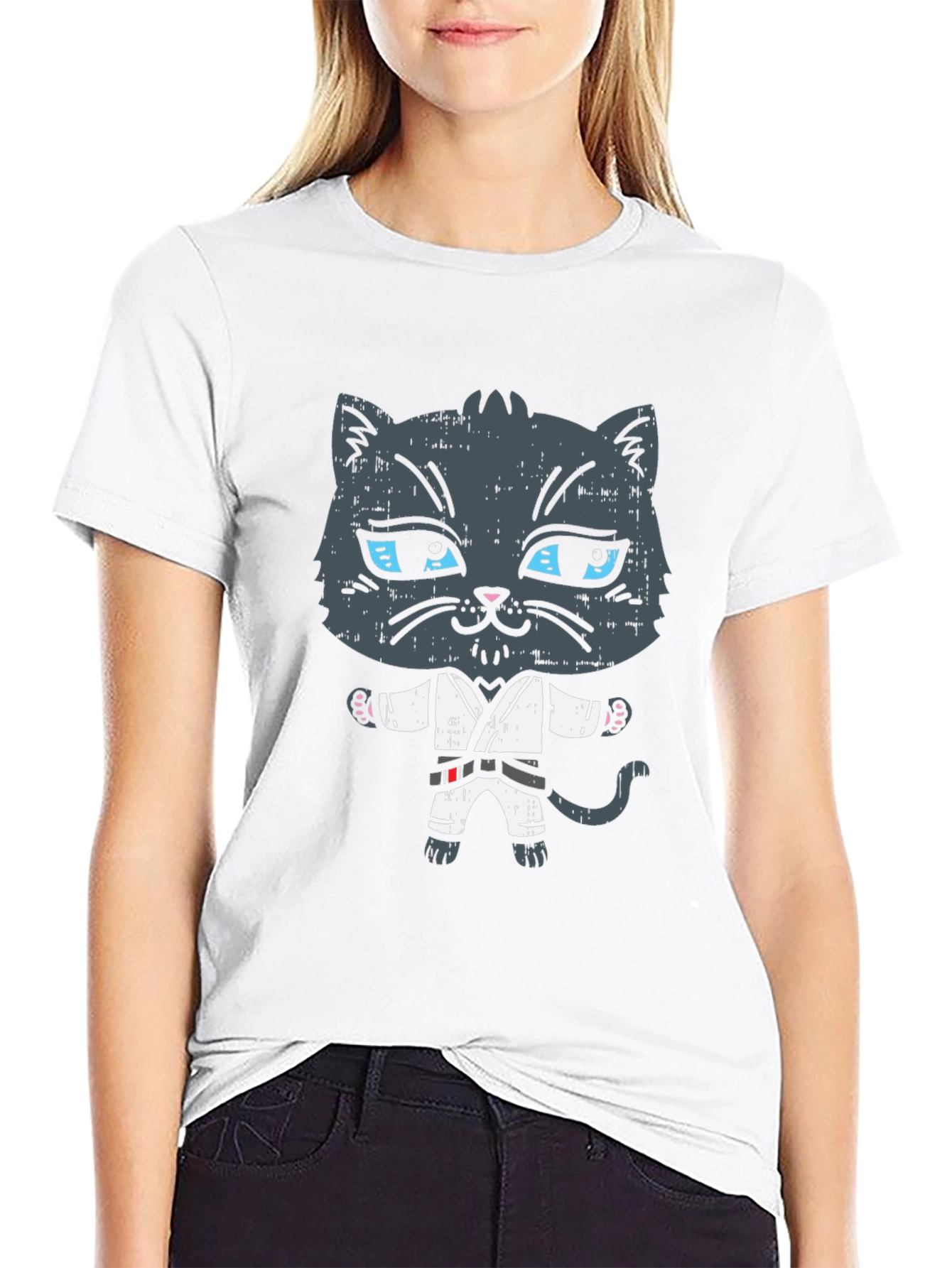 Karate Cat T-Shirt - Martial Arts Kitten Tee