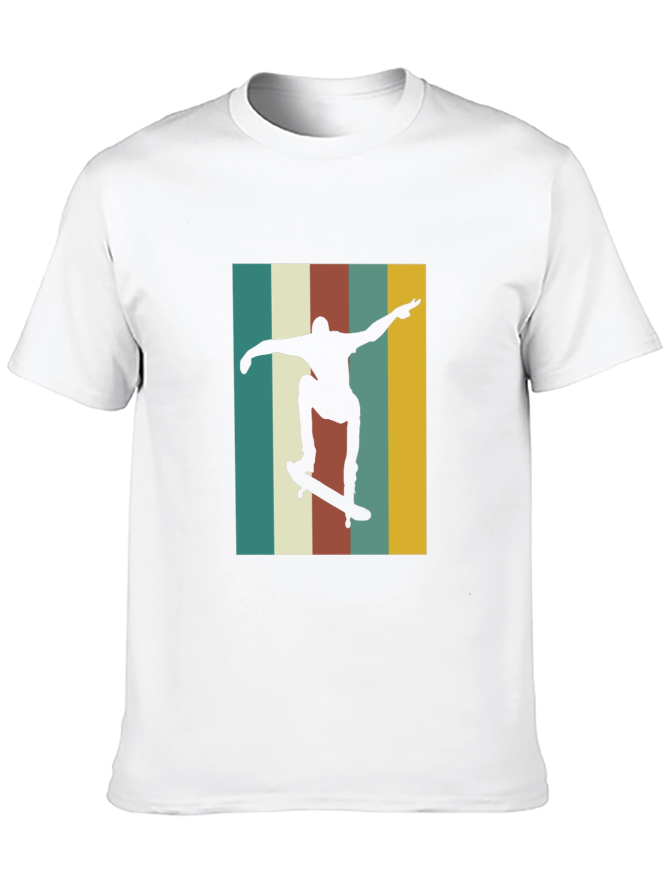 Retro Skateboarder Graphic Tee - Black