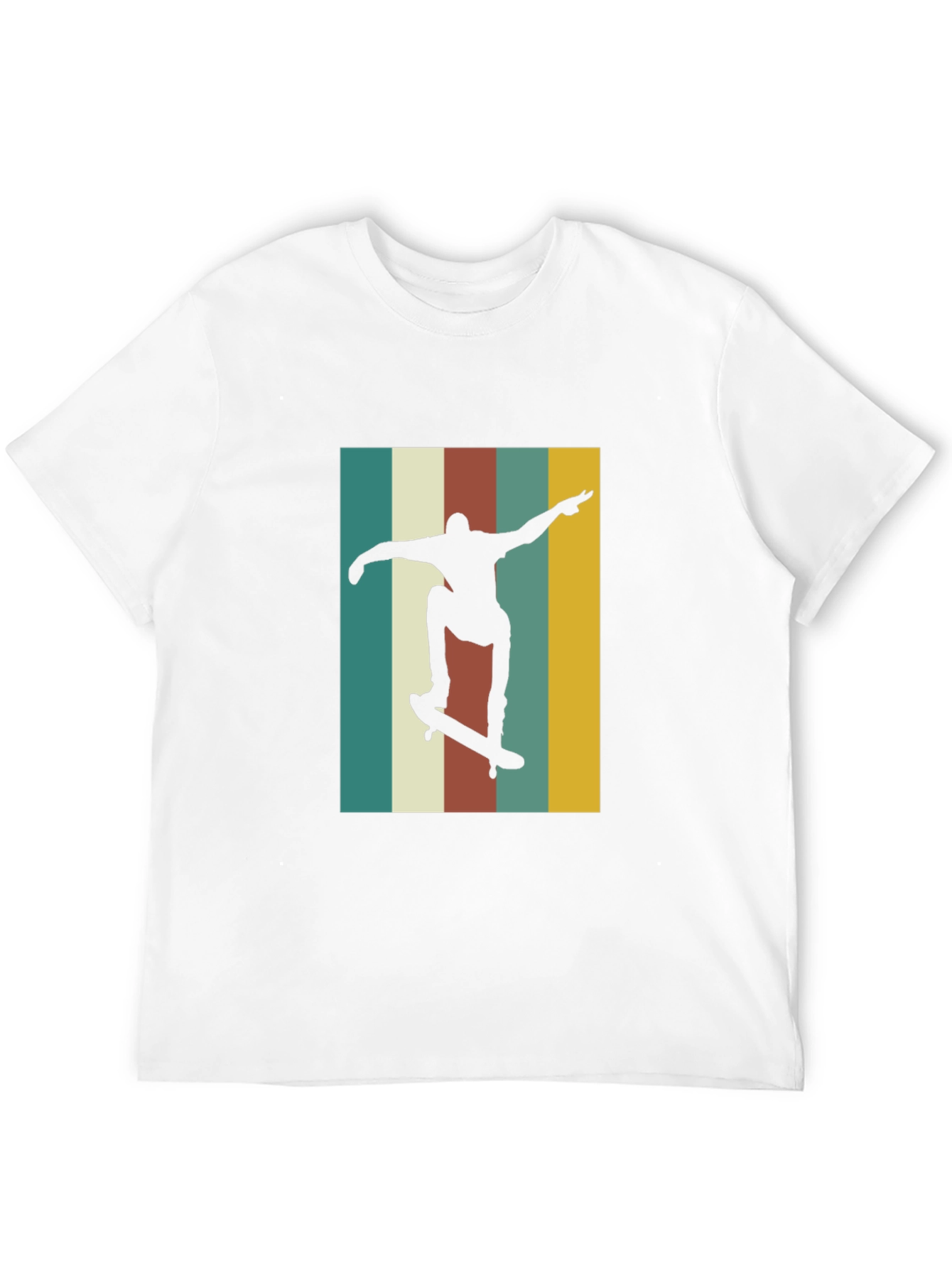 Retro Skateboarder Graphic Tee - Black