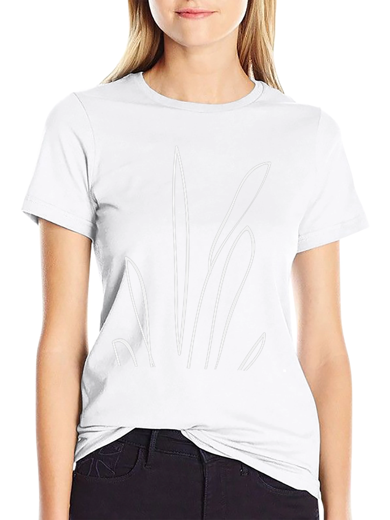 Minimalist Line Art Black T-Shirt