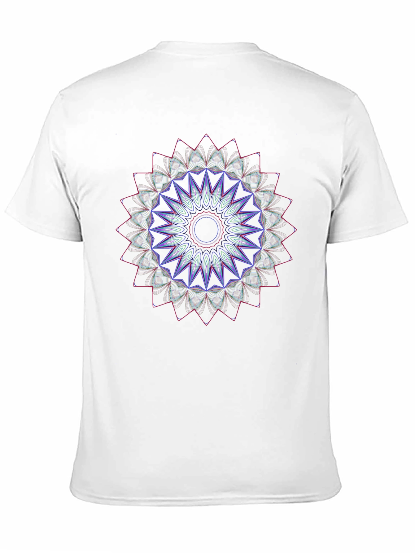 Geometric Mandala Graphic T-Shirt - Black