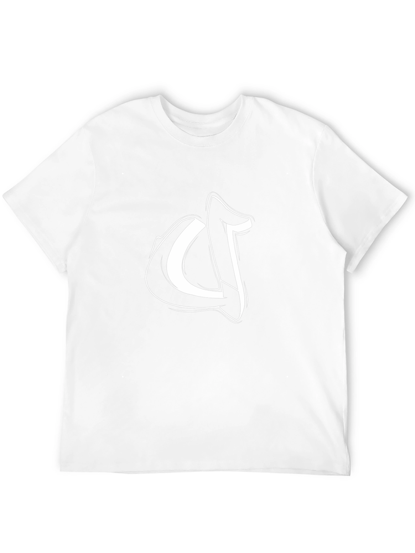 Stylish Black T-Shirt with White Graffiti Letter Design