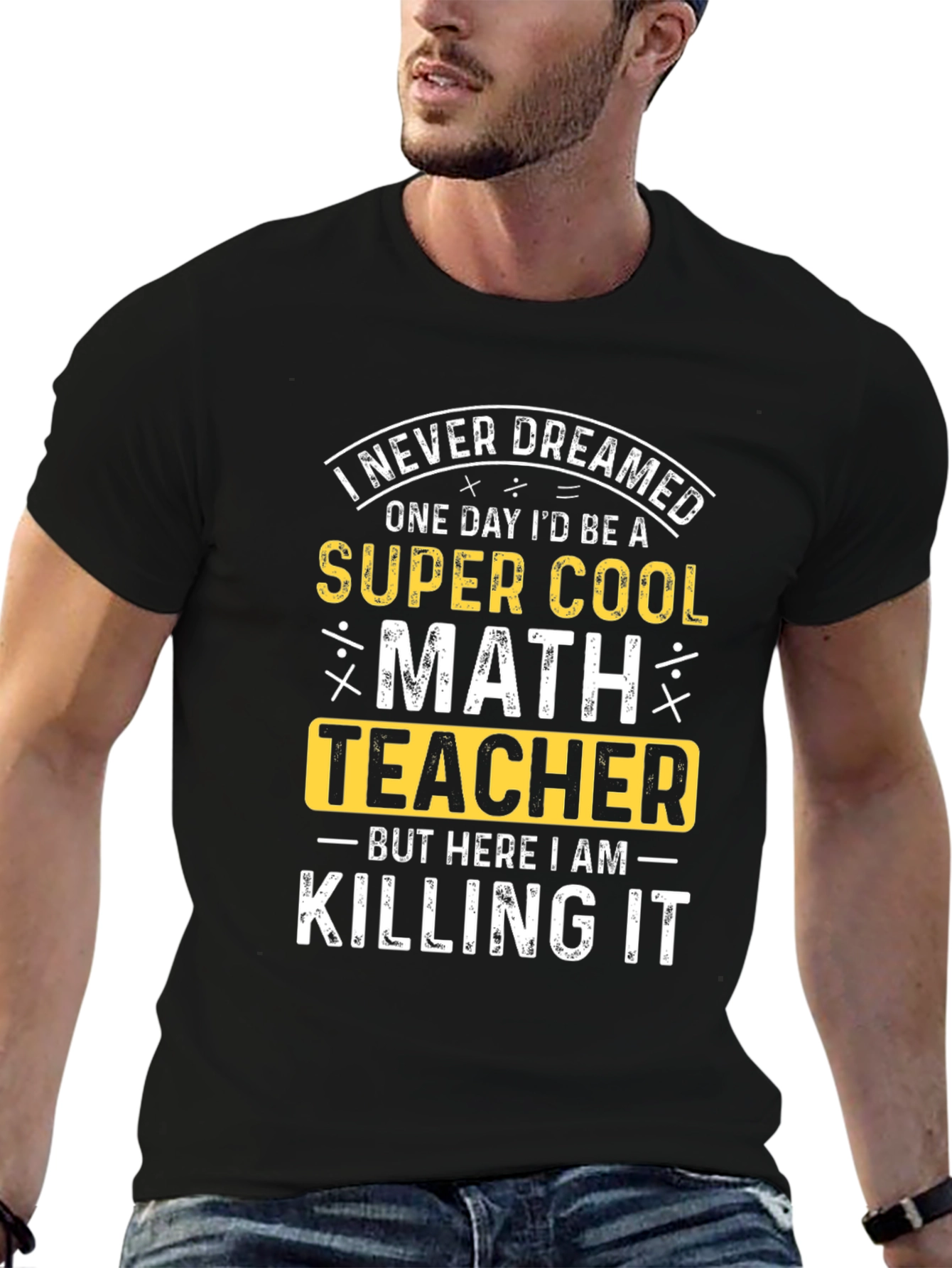 Super Cool Math Teacher T-Shirt - Black