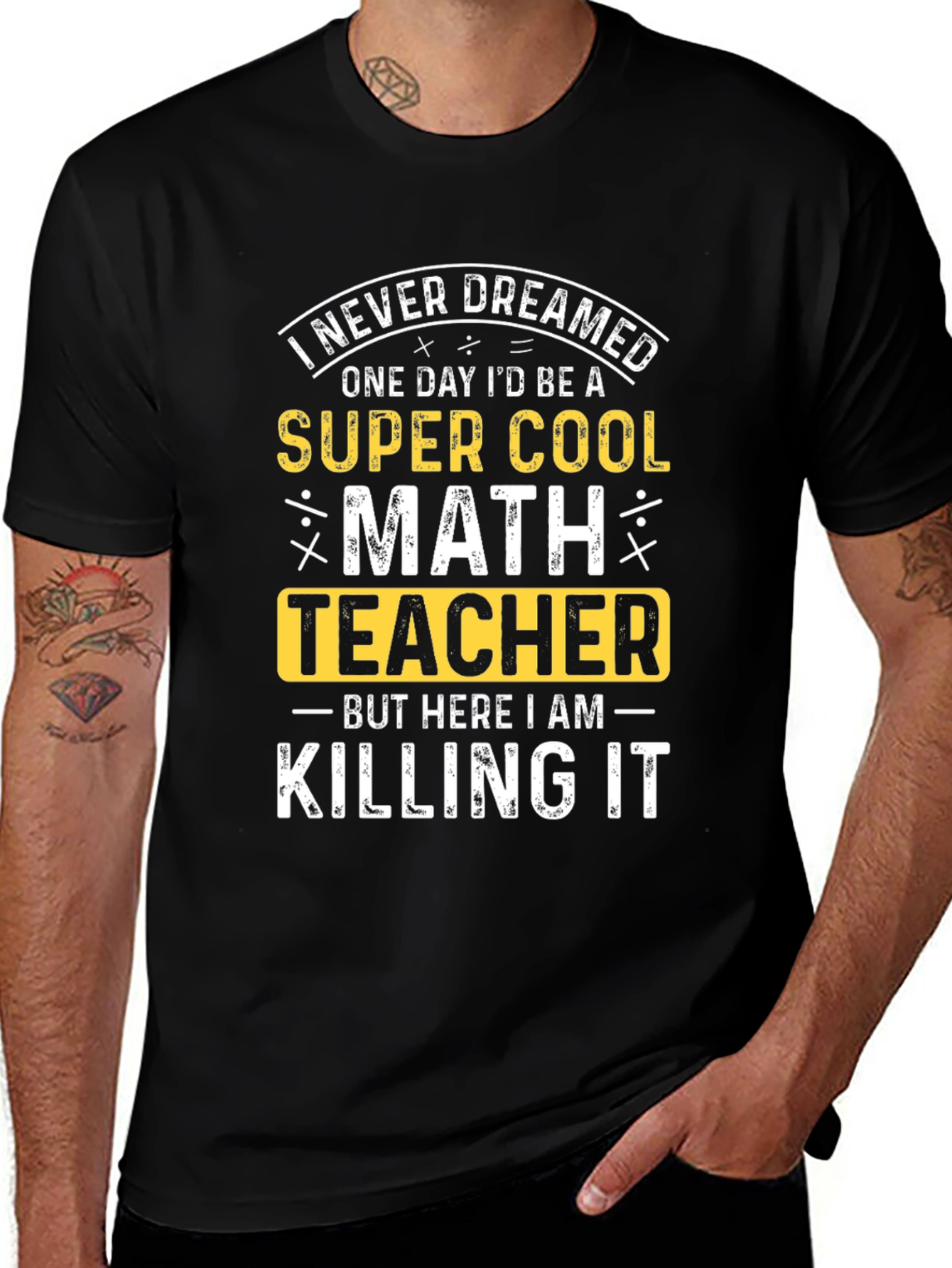 Super Cool Math Teacher T-Shirt - Black