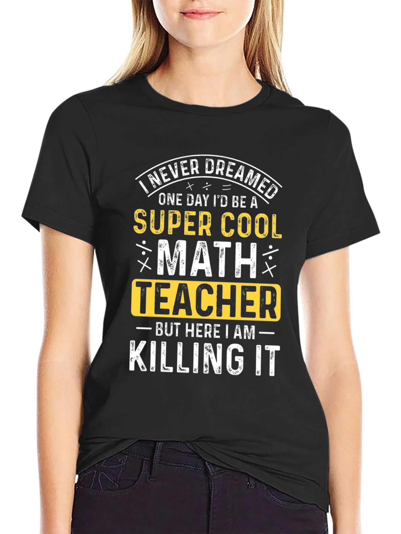 Super Cool Math Teacher T-Shirt - Black