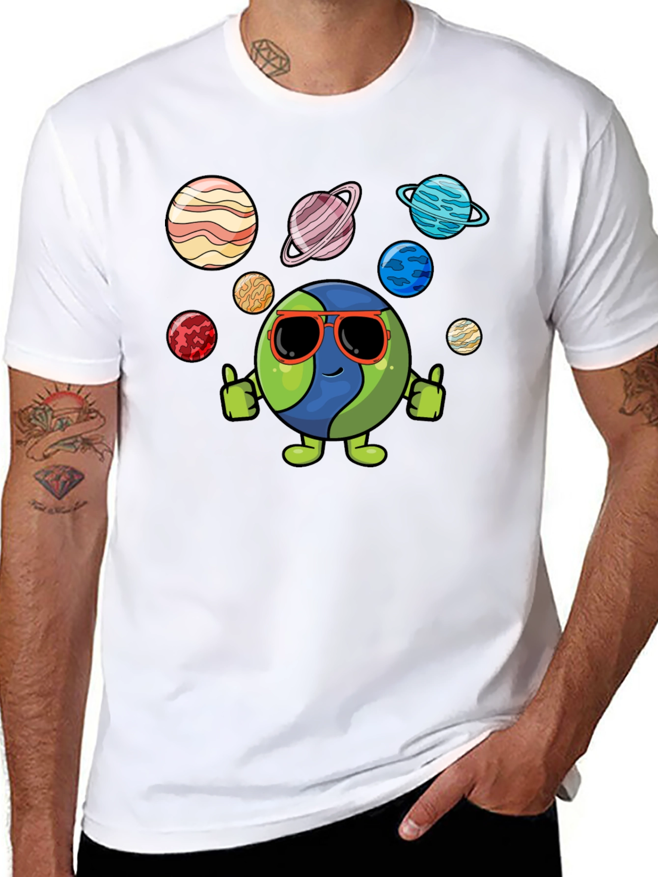 Cool Earth & Planets Graphic T-Shirt