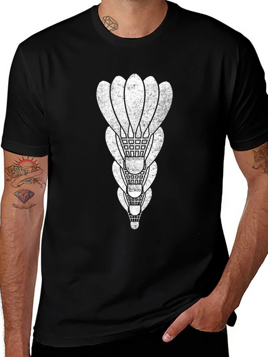 Shuttlecock Stacking Black T-Shirt