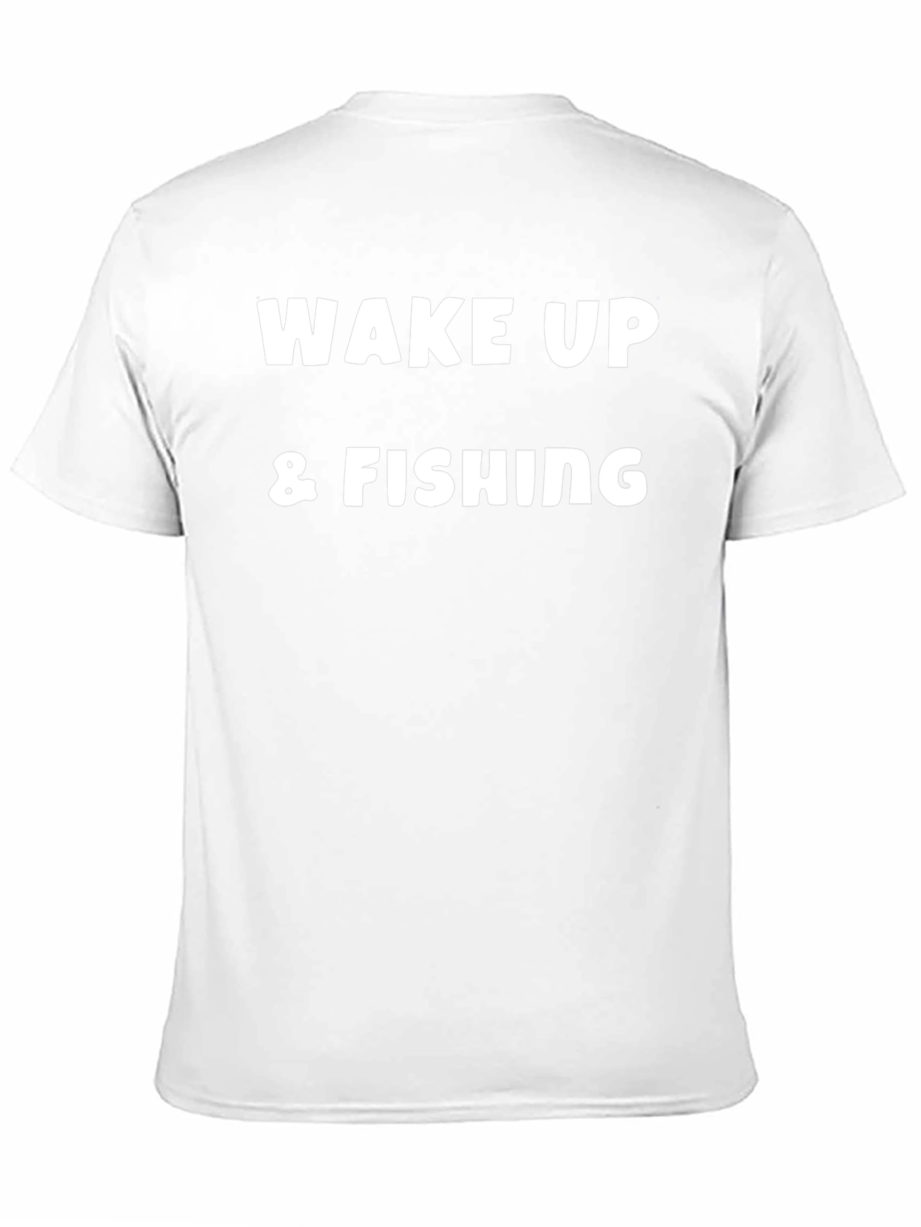 Wake Up & Fishing Graphic Tee - Black Cotton