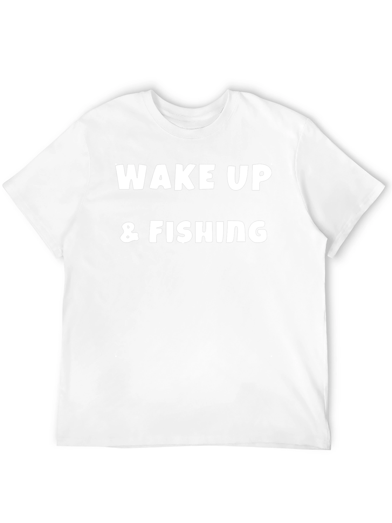 Wake Up & Fishing Graphic Tee - Black Cotton