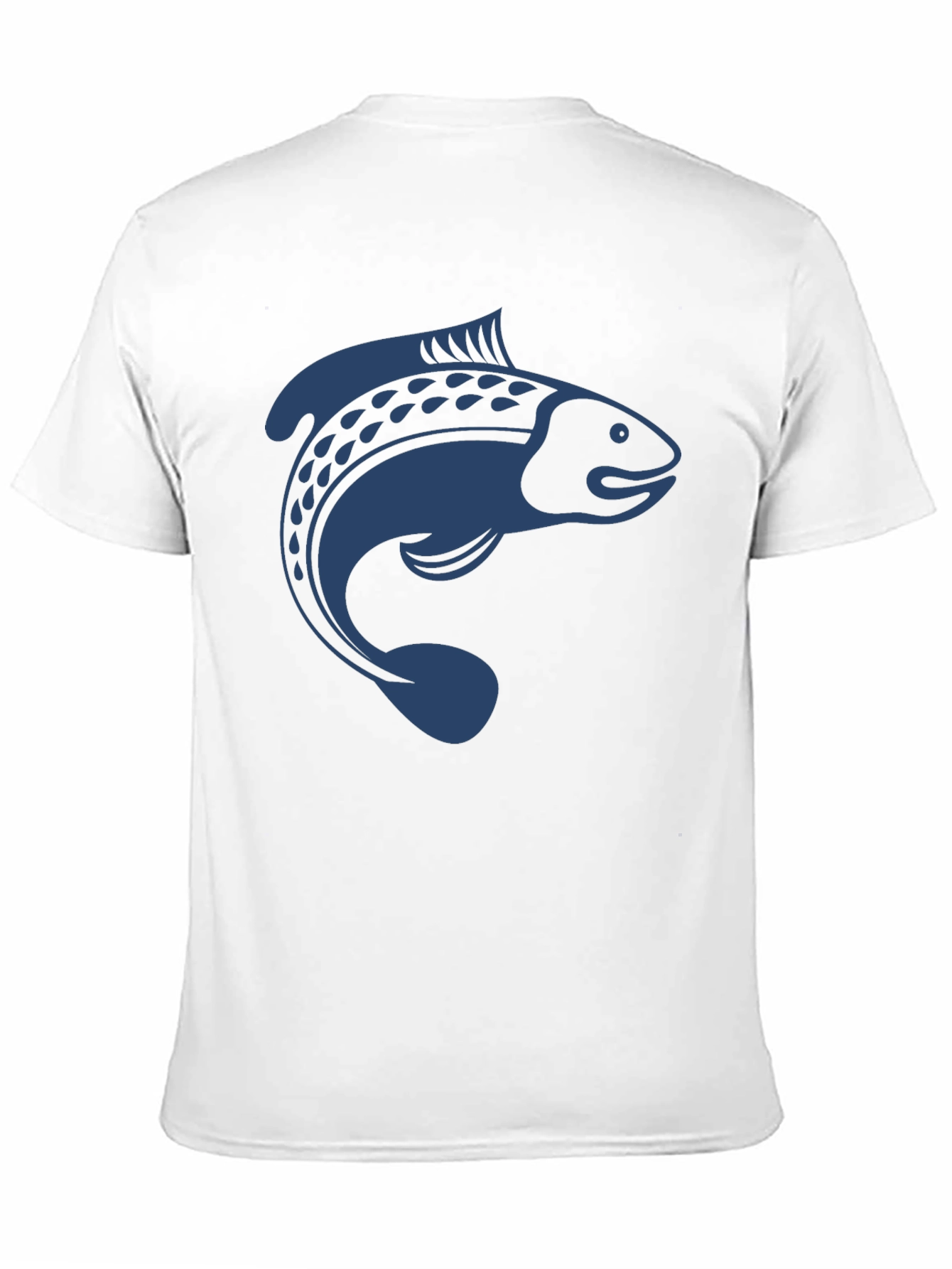 Fish Graphic Tee - Mens Black Cotton T-Shirt