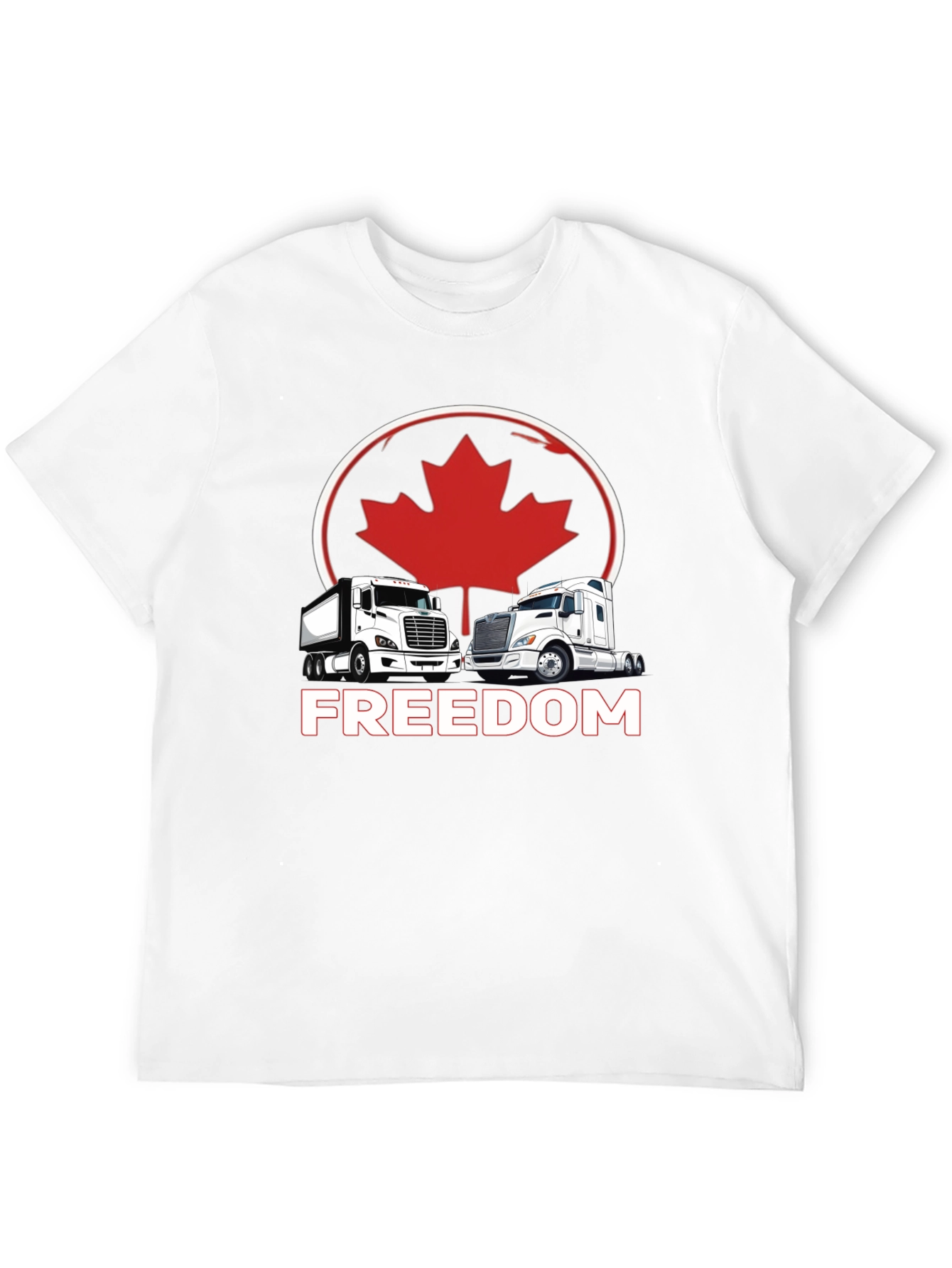 Freedom Trucker T-Shirt Canada Maple Leaf