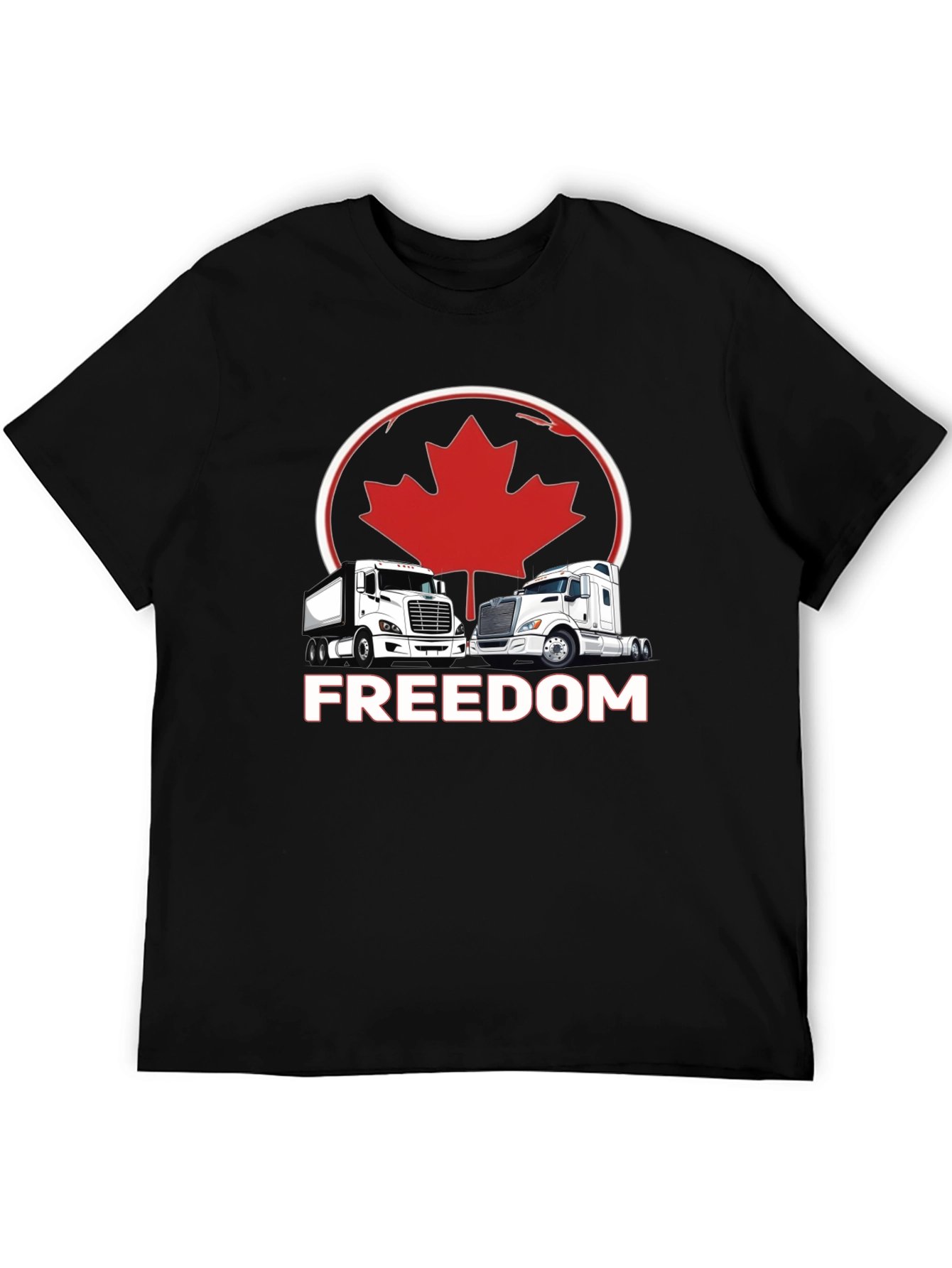 Freedom Trucker T-Shirt Canada Maple Leaf