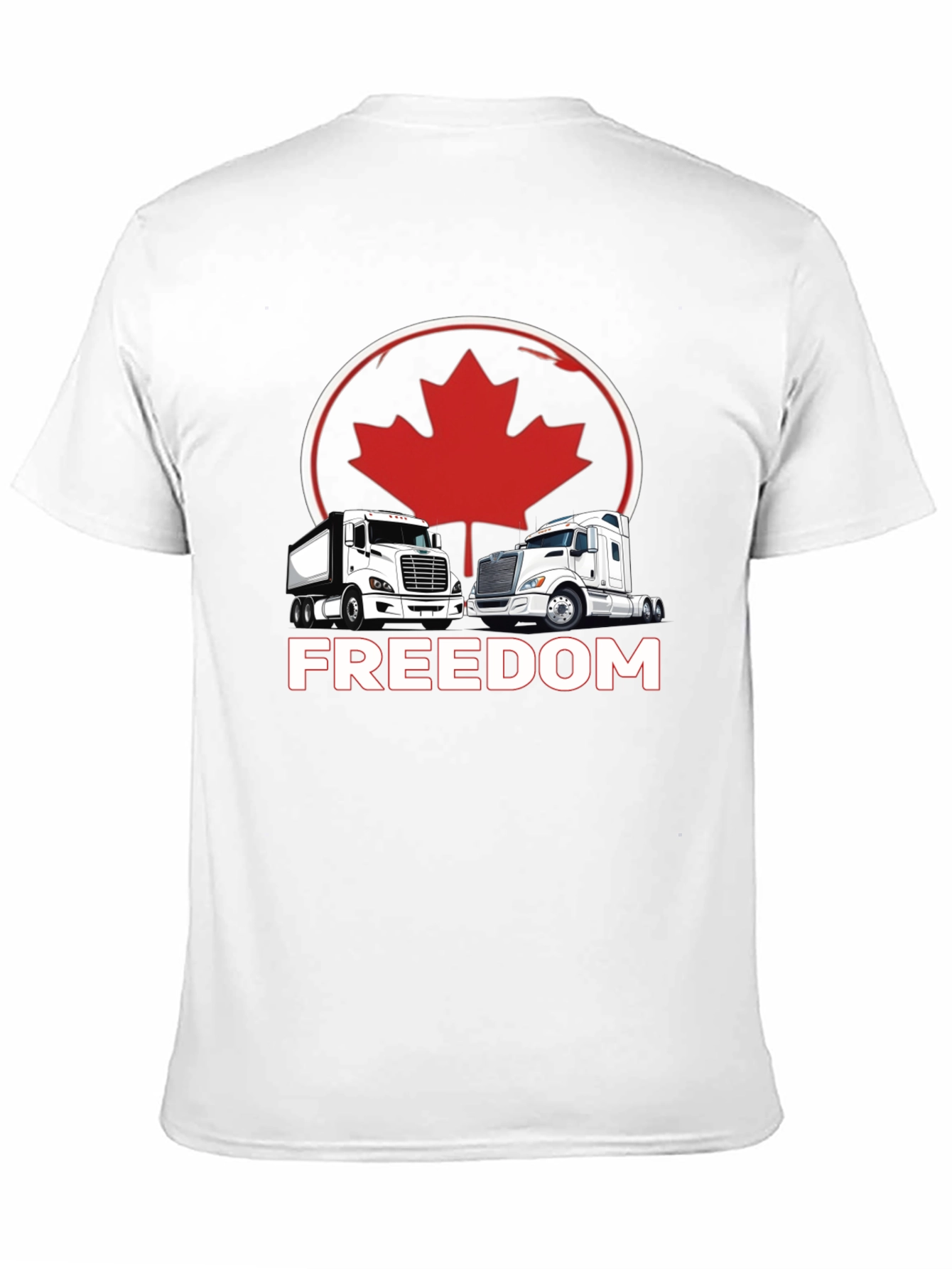 Freedom Trucker T-Shirt Canada Maple Leaf