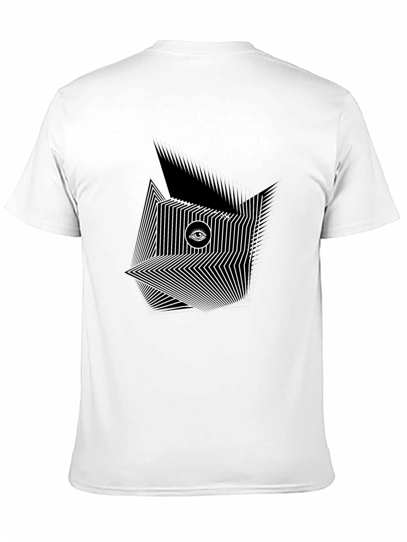 Abstract Eye Design Black T-Shirt