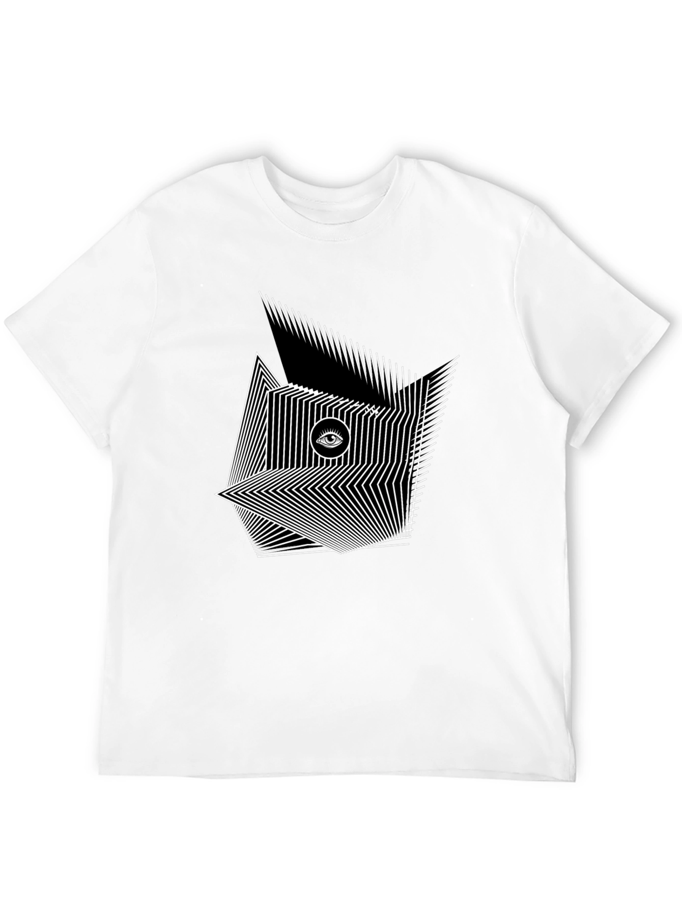 Abstract Eye Design Black T-Shirt