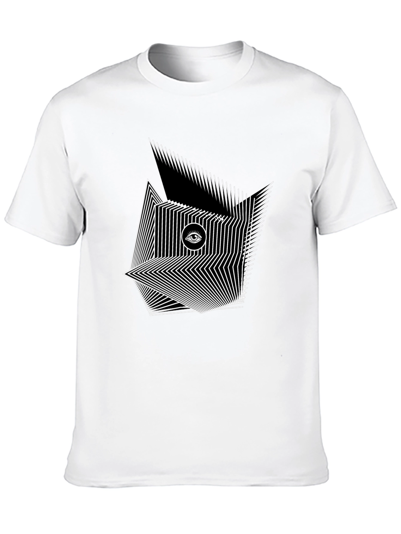 Abstract Eye Design Black T-Shirt