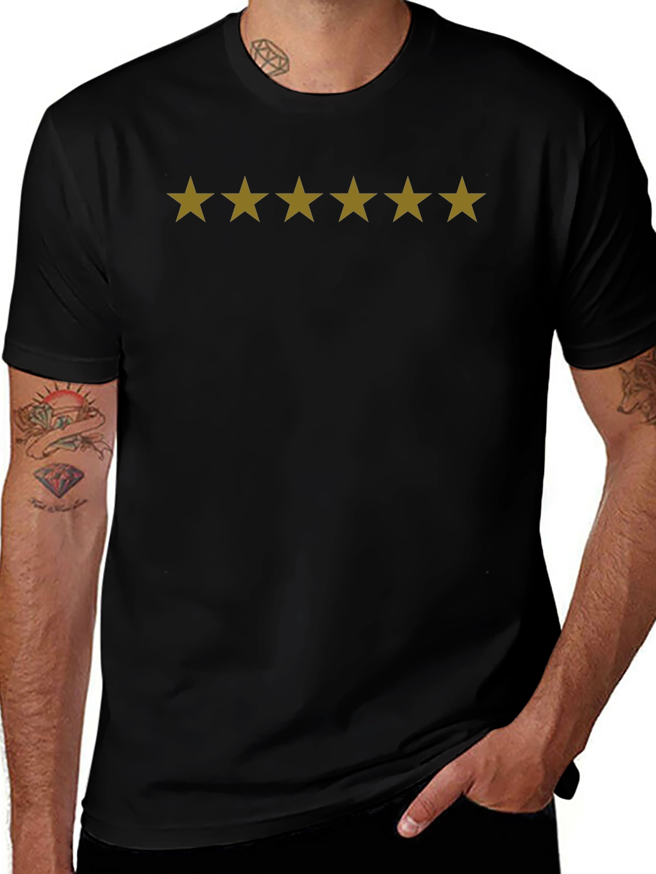 Five Star Quality Black T-Shirt