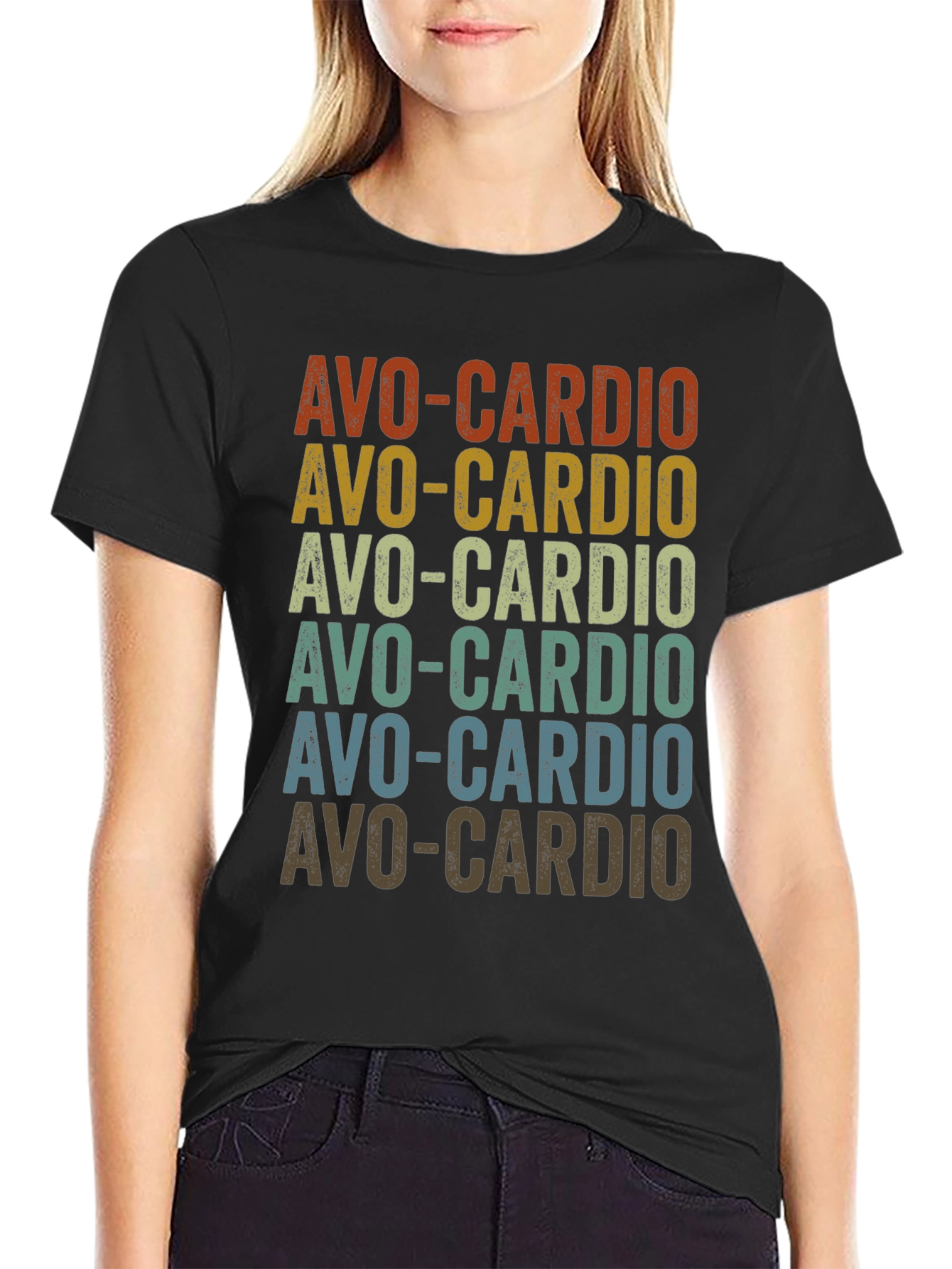 Avo-Cardio Graphic T-Shirt - Trendy Avocado Workout Tee