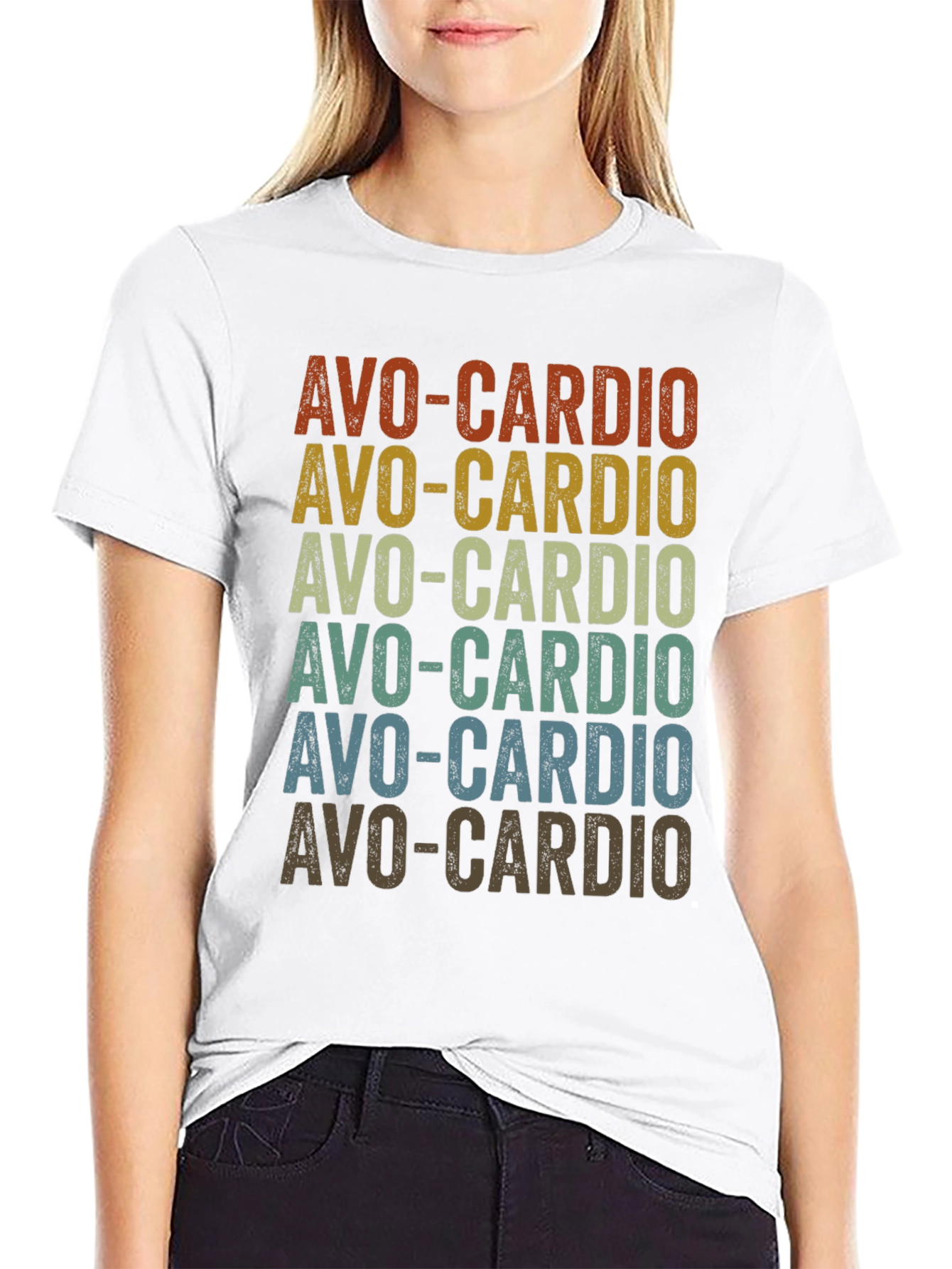 Avo-Cardio Graphic T-Shirt - Trendy Avocado Workout Tee