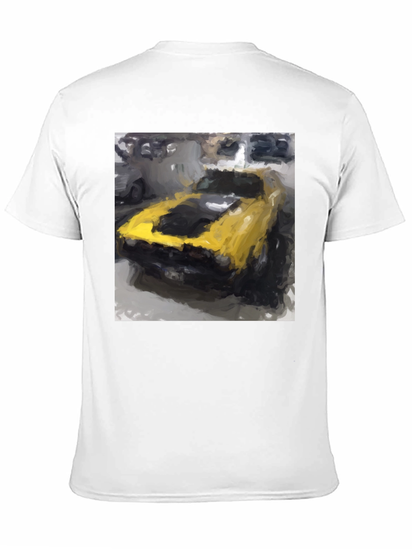 Yellow Mustang Muscle Car Graphic Tee