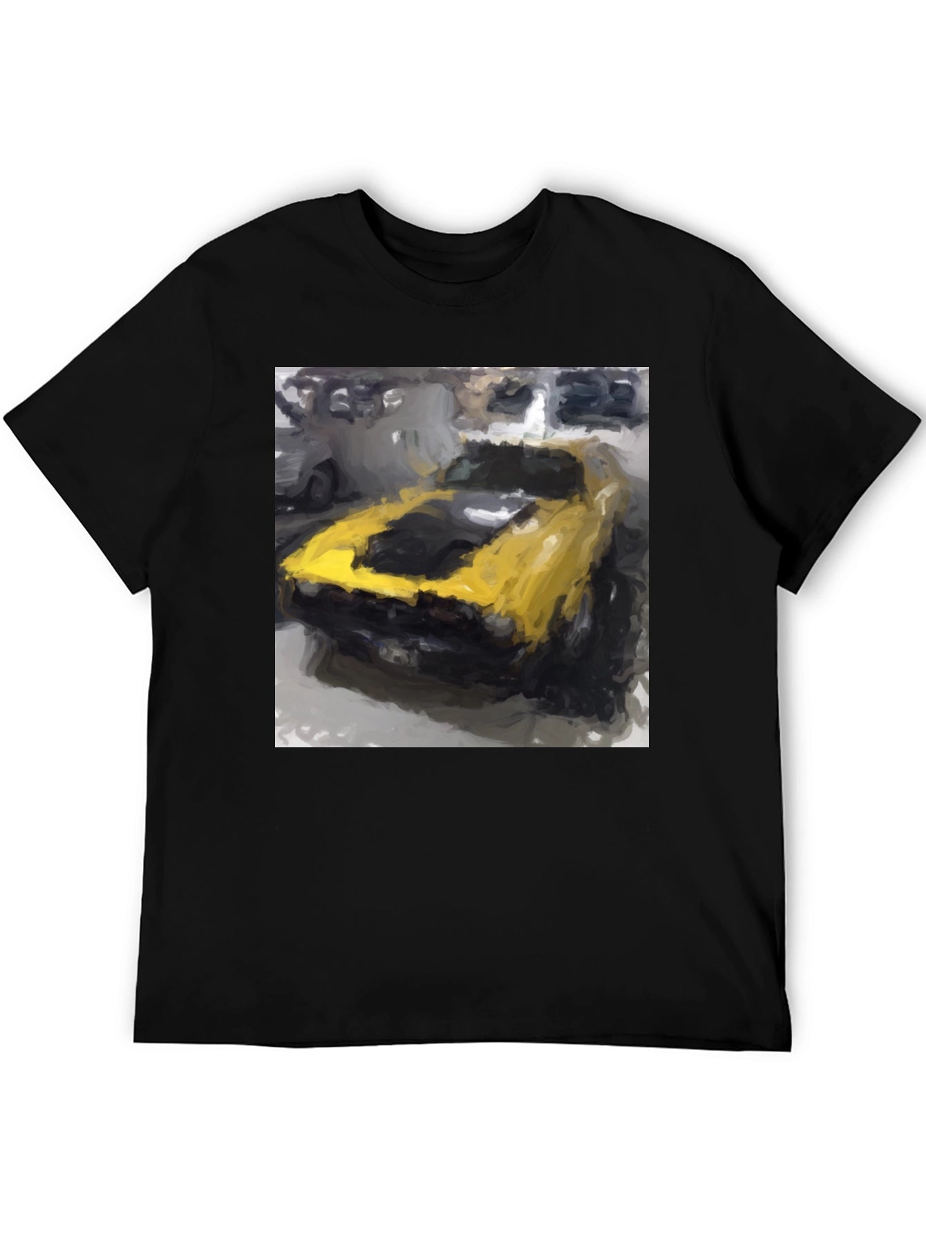 Yellow Mustang Muscle Car Graphic Tee