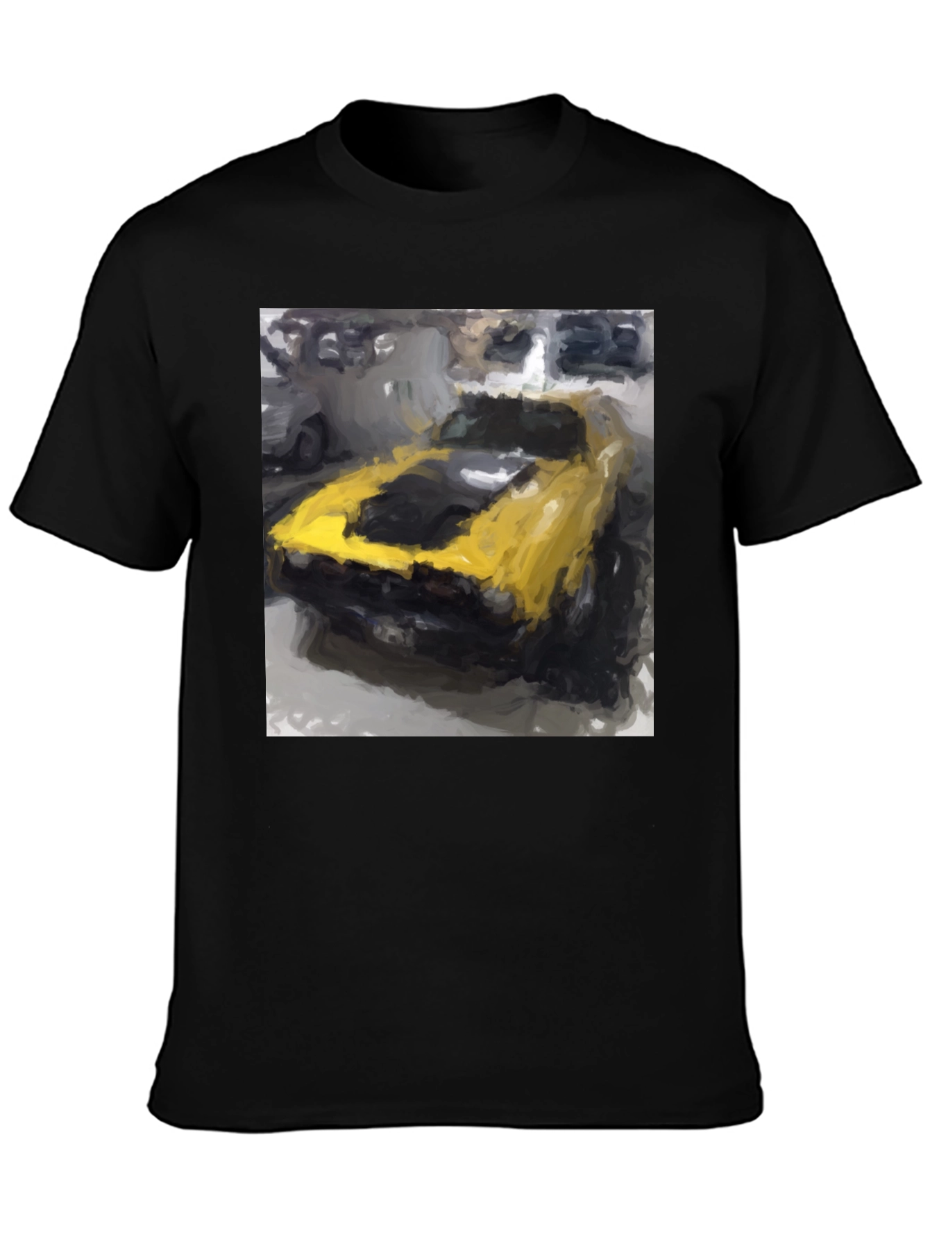 Yellow Mustang Muscle Car Graphic Tee