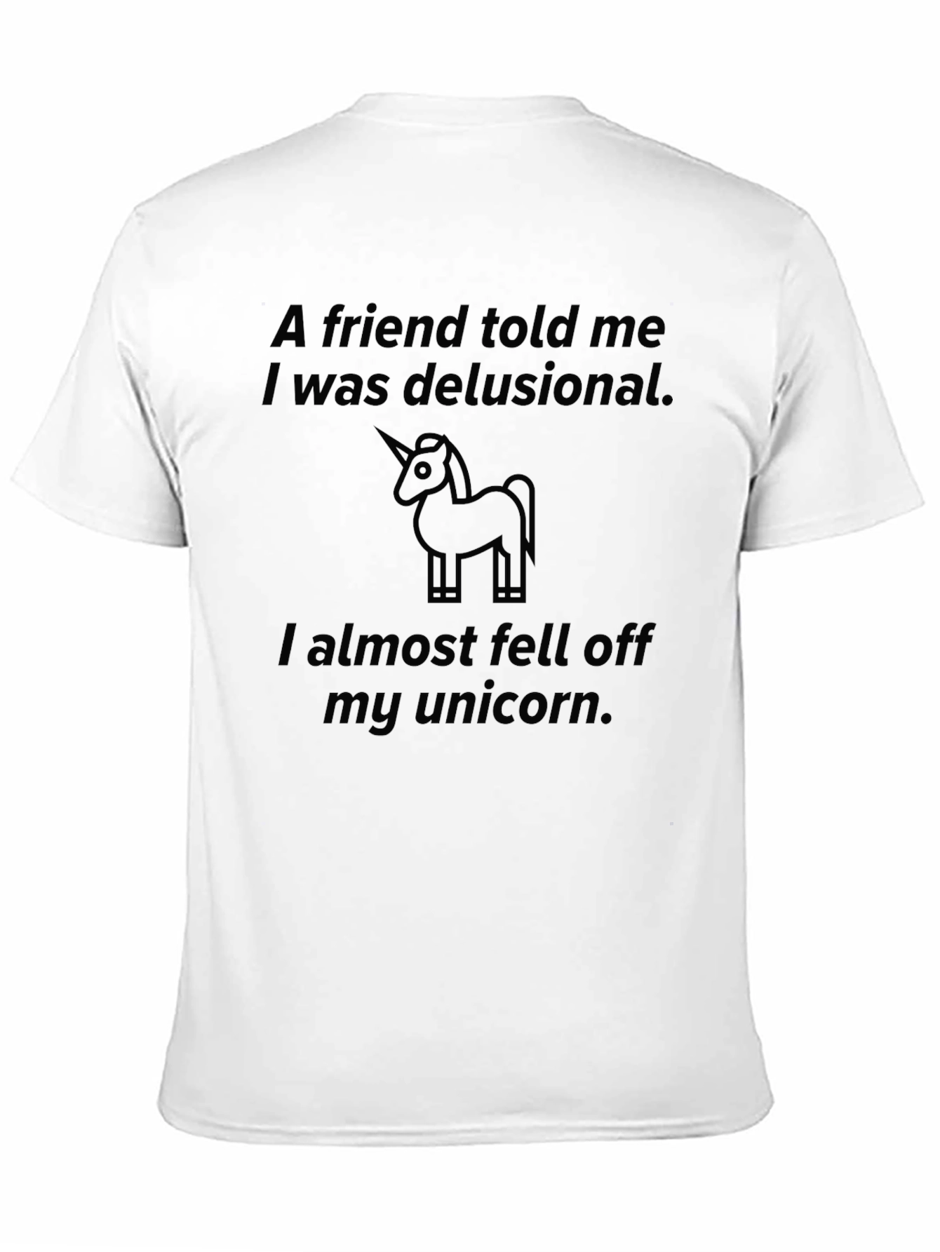 Delusional Unicorn Graphic Tee - Black