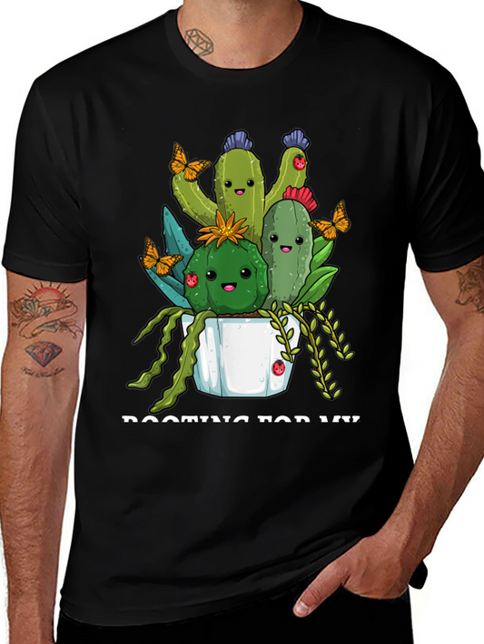 Cute Cactus Crew T-Shirt - Black