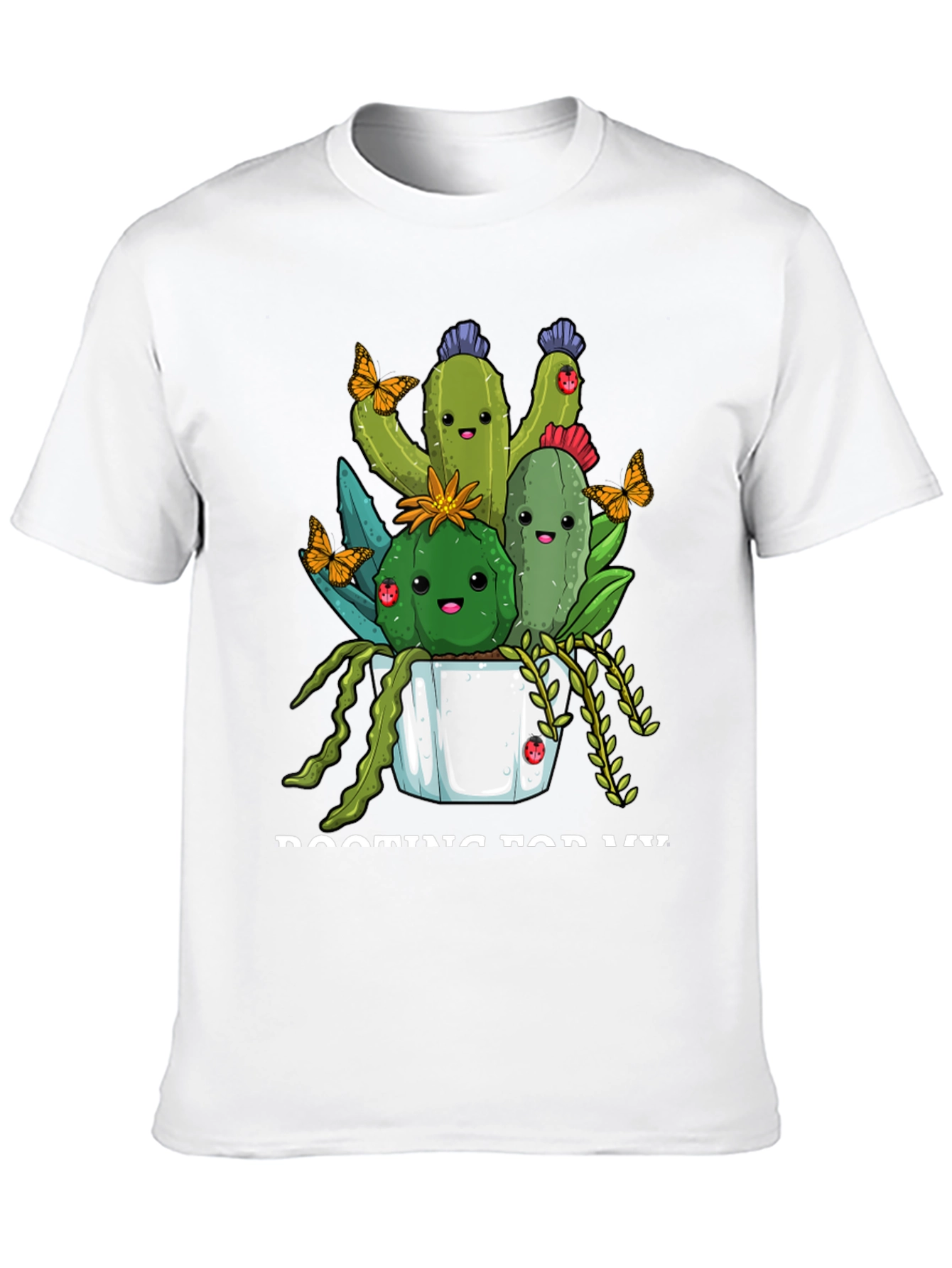 Cute Cactus Crew T-Shirt - Black