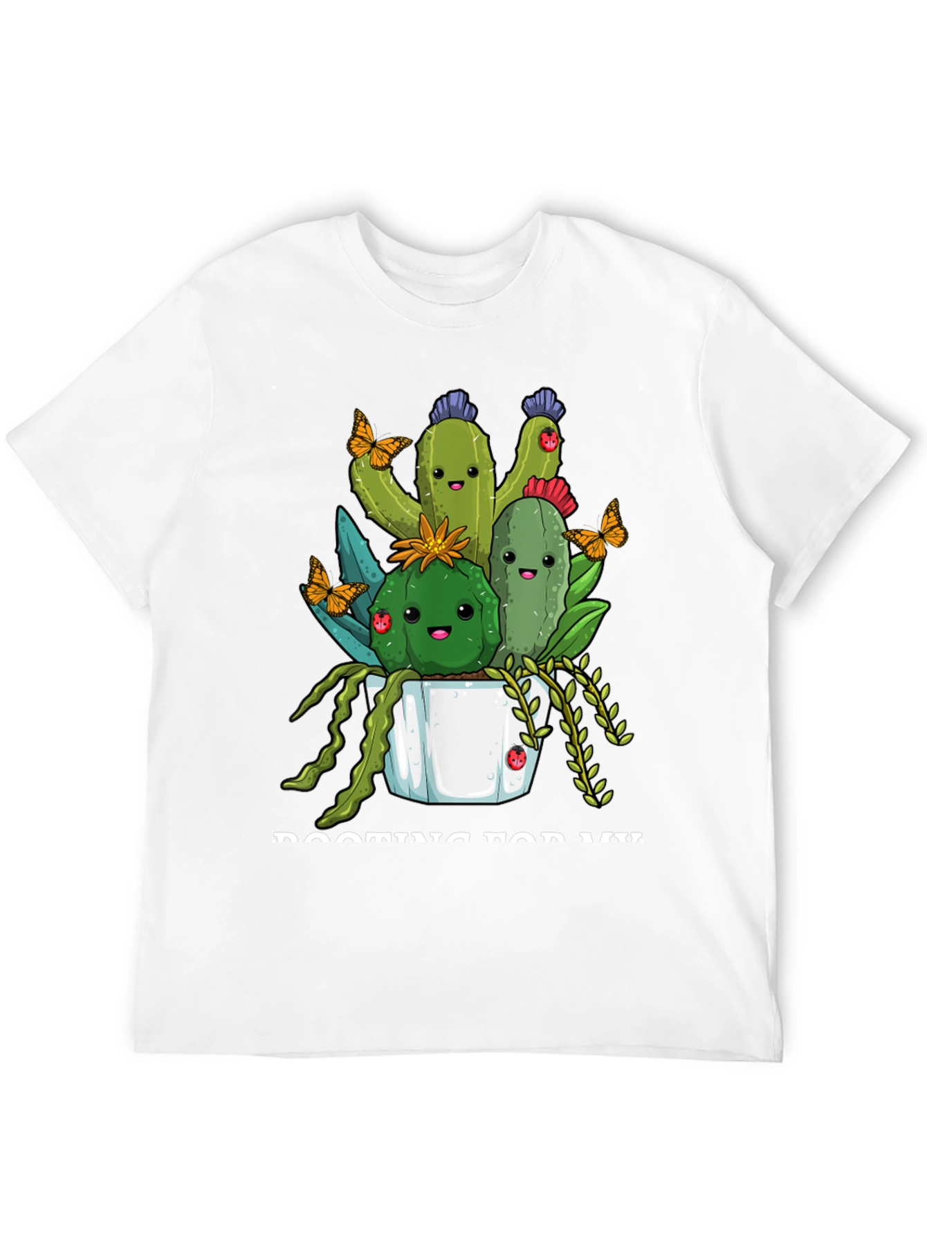 Cute Cactus Crew T-Shirt - Black