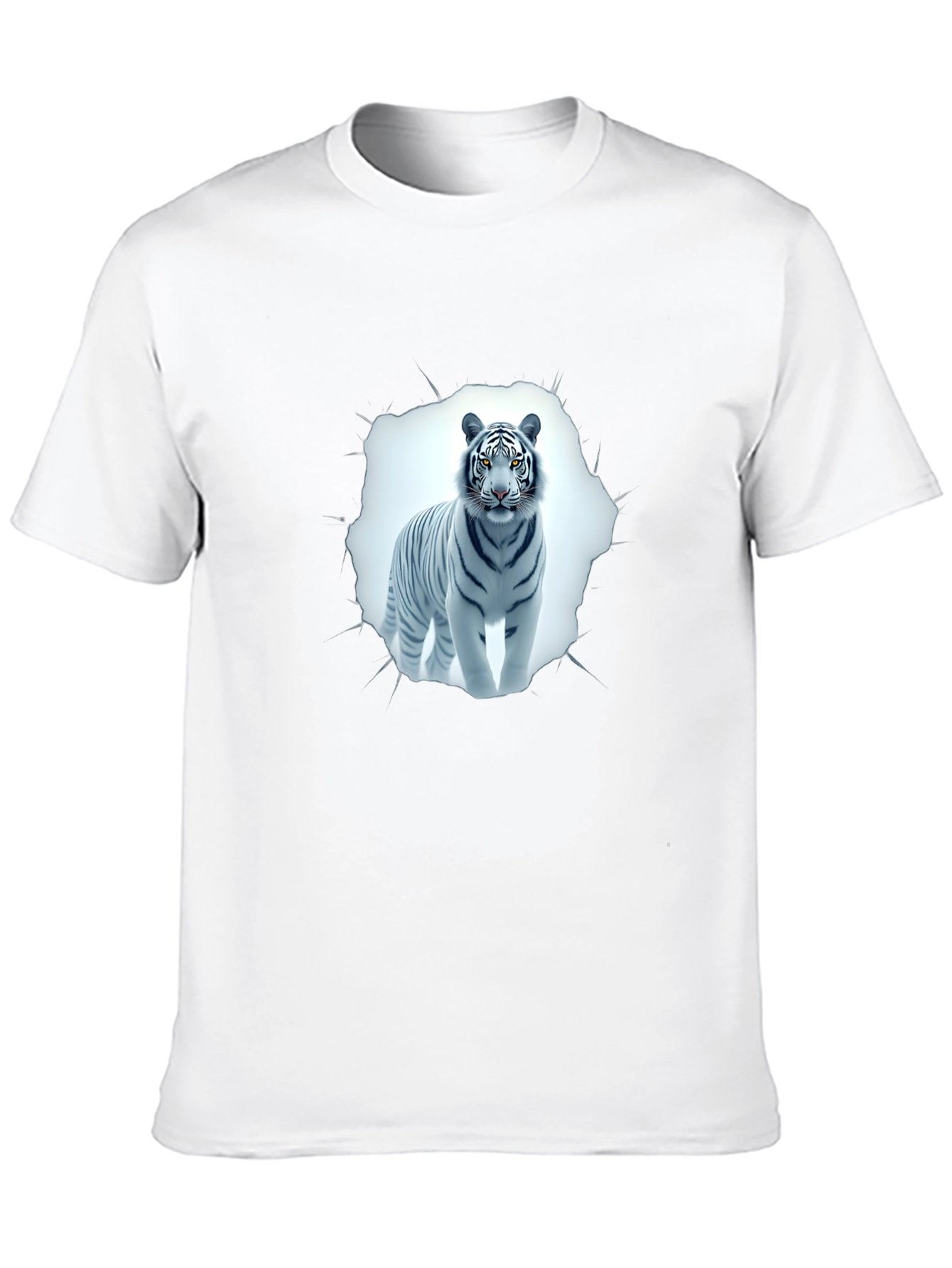 White Tiger Graphic Tee - Black T-Shirt