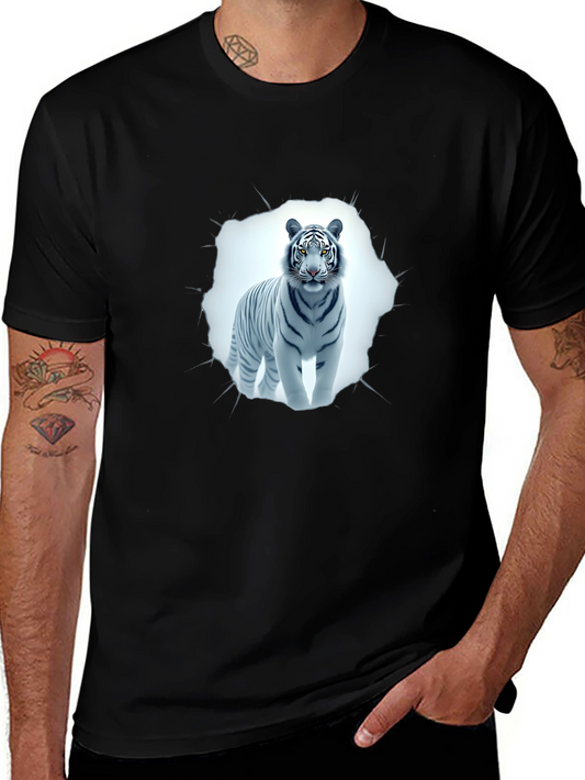 White Tiger Graphic Tee - Black T-Shirt
