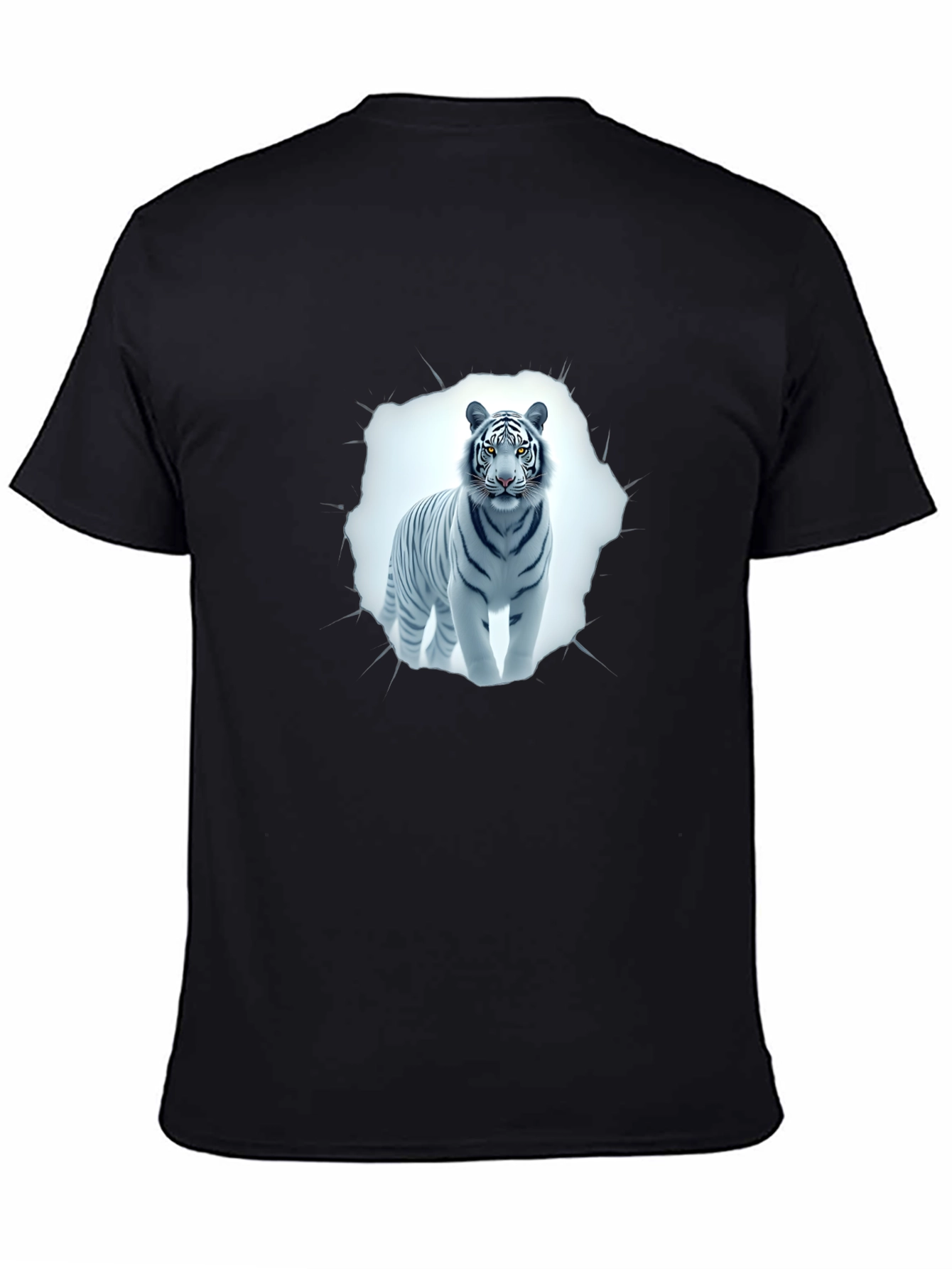 White Tiger Graphic Tee - Black T-Shirt
