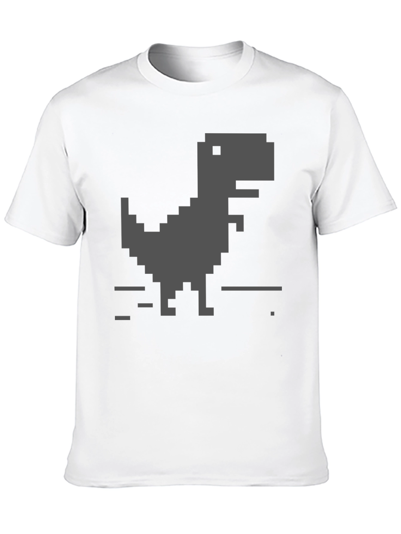 Pixel Dinosaur Black T-Shirt