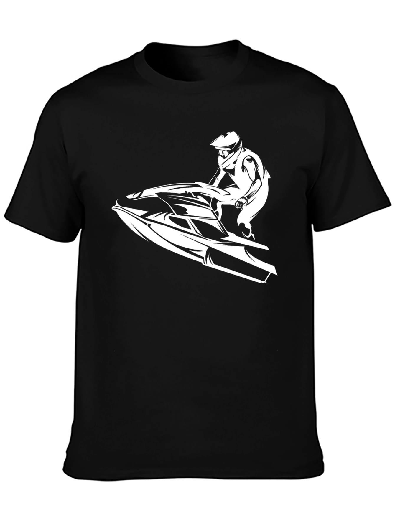 Jet Ski Rider Graphic Tee - Black