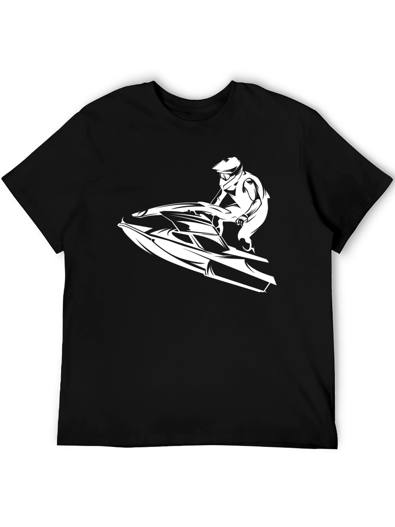 Jet Ski Rider Graphic Tee - Black
