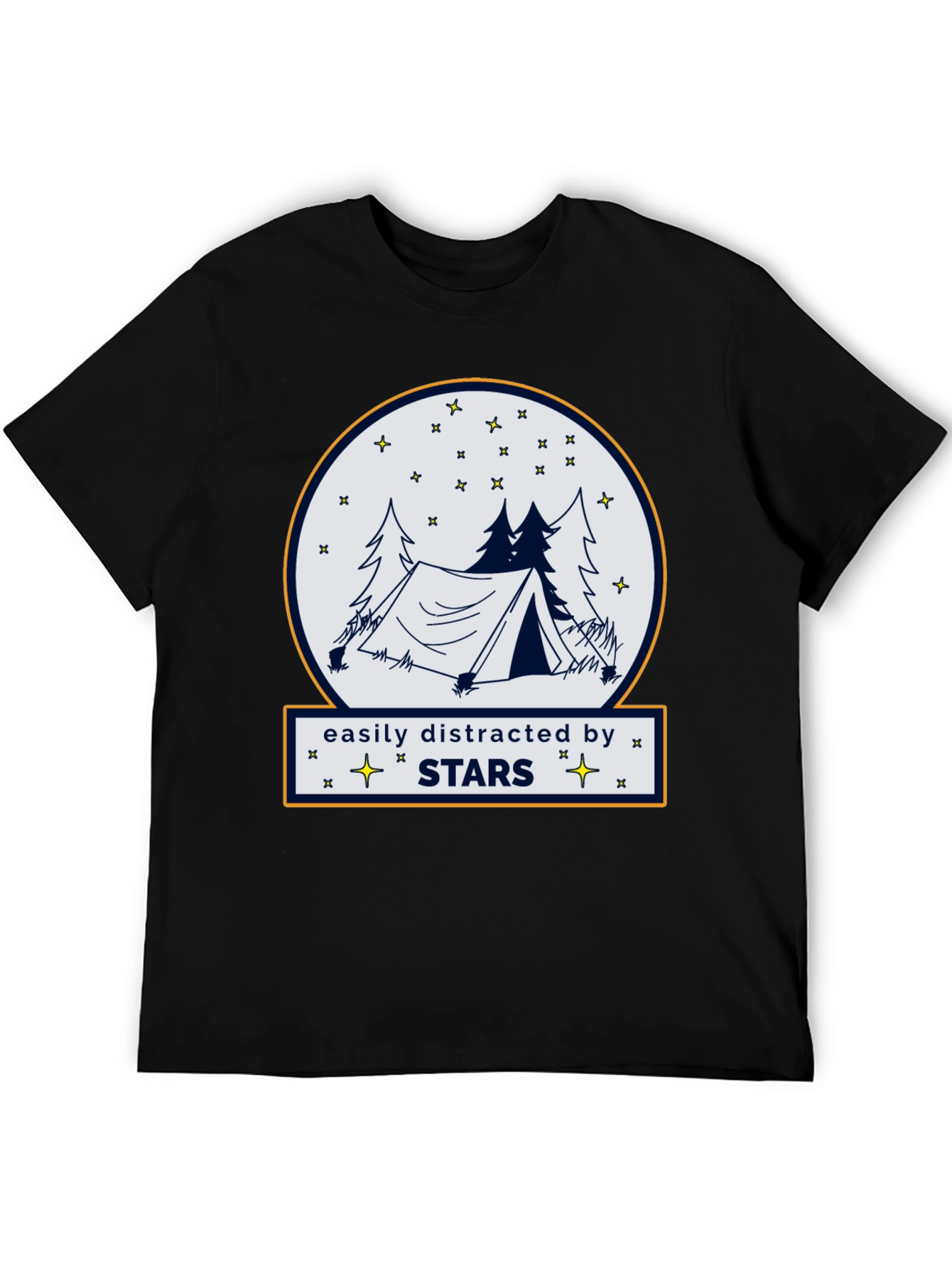Easily Distracted By Stars Camping T-Shirt