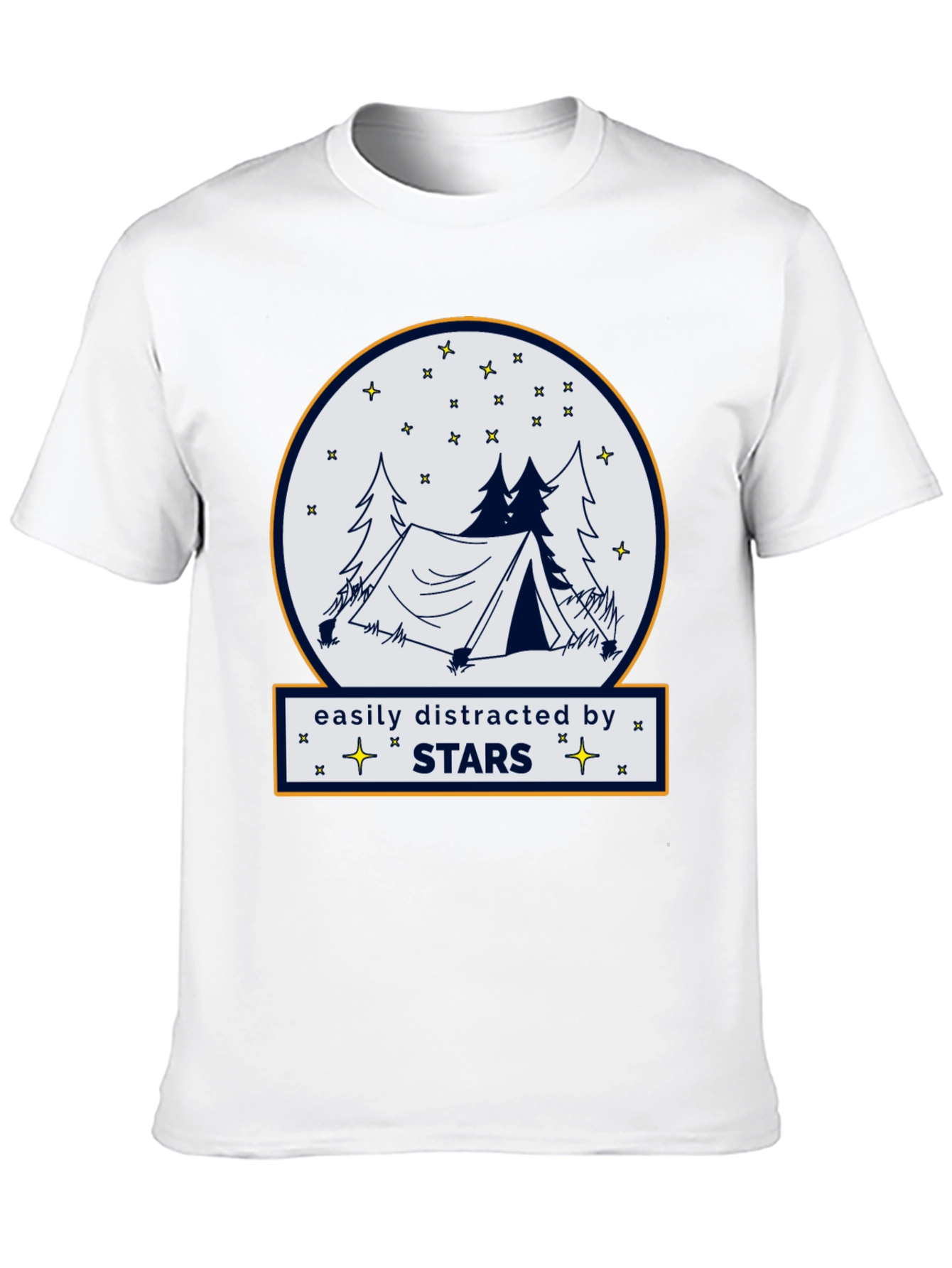 Easily Distracted By Stars Camping T-Shirt