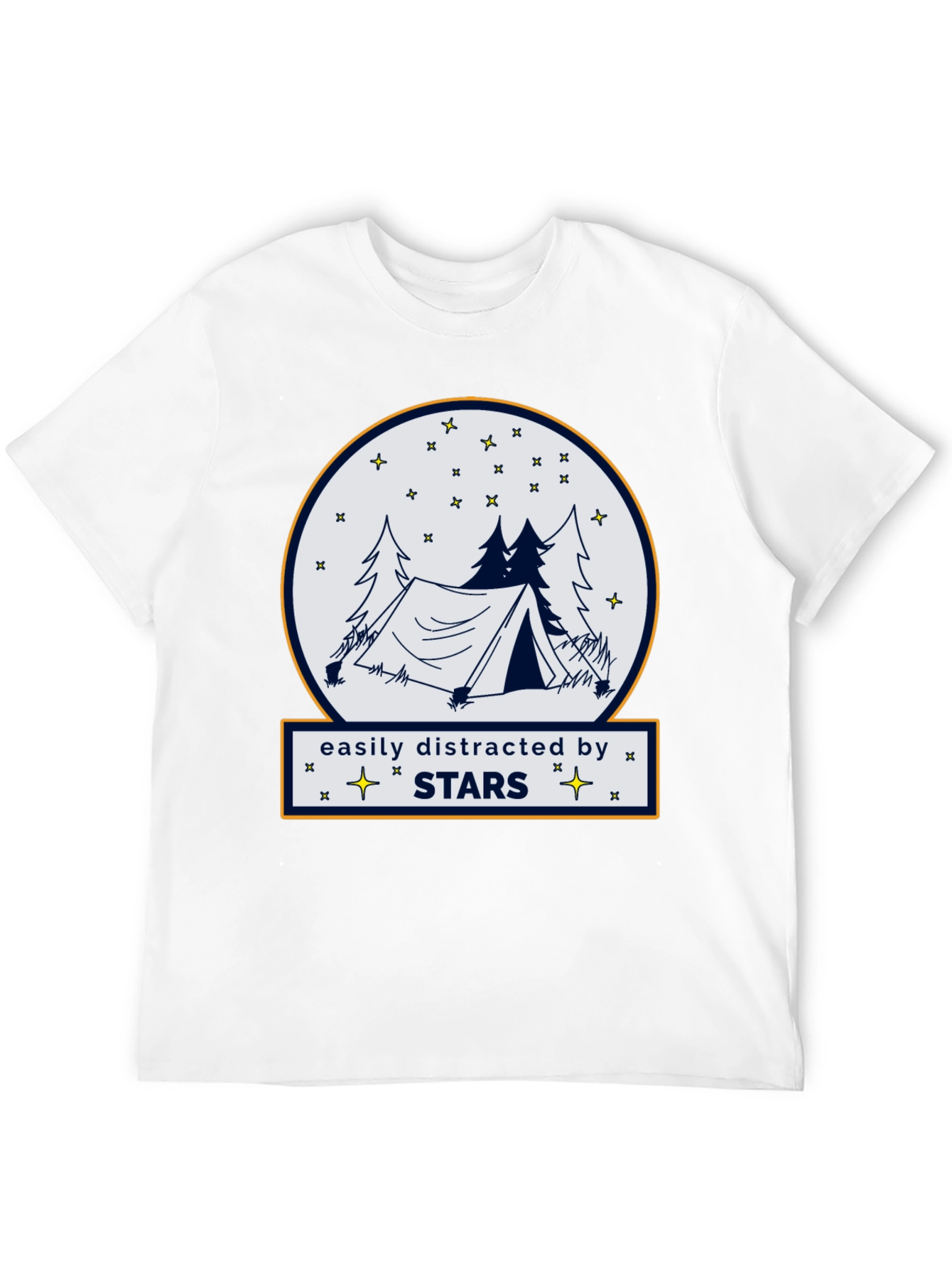 Easily Distracted By Stars Camping T-Shirt
