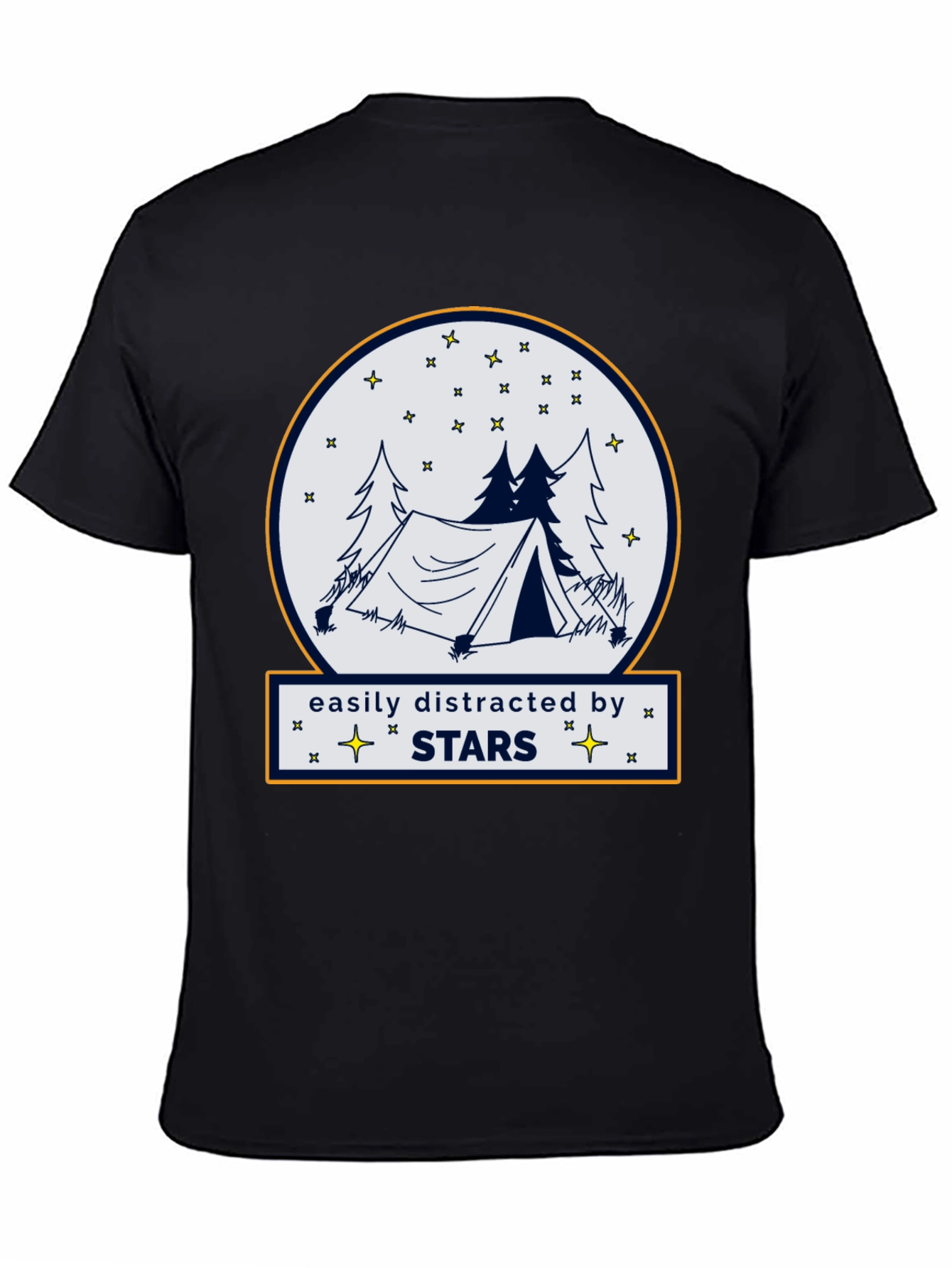 Easily Distracted By Stars Camping T-Shirt