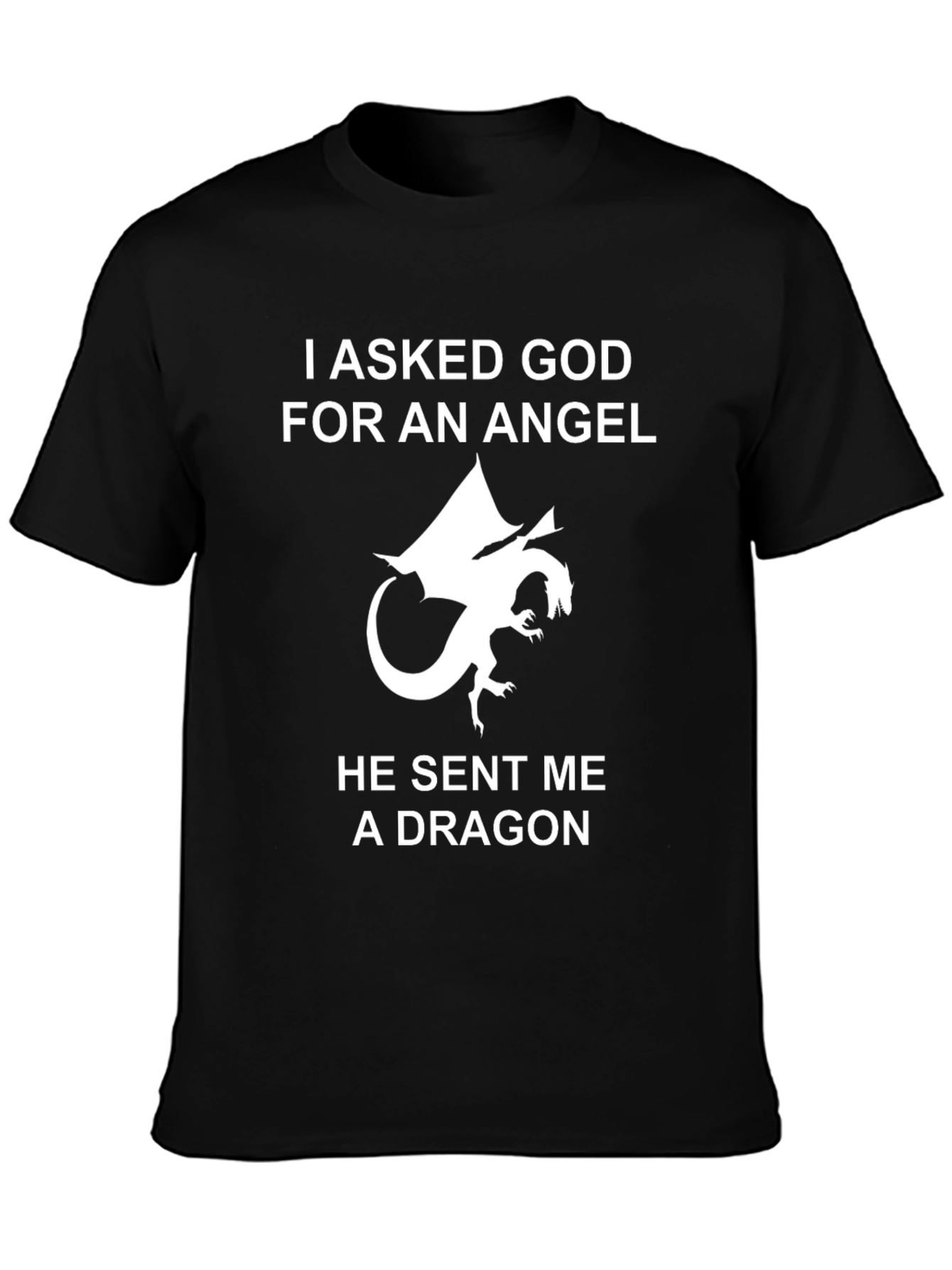 Dragon Angel Graphic T-Shirt - Cotton Tee