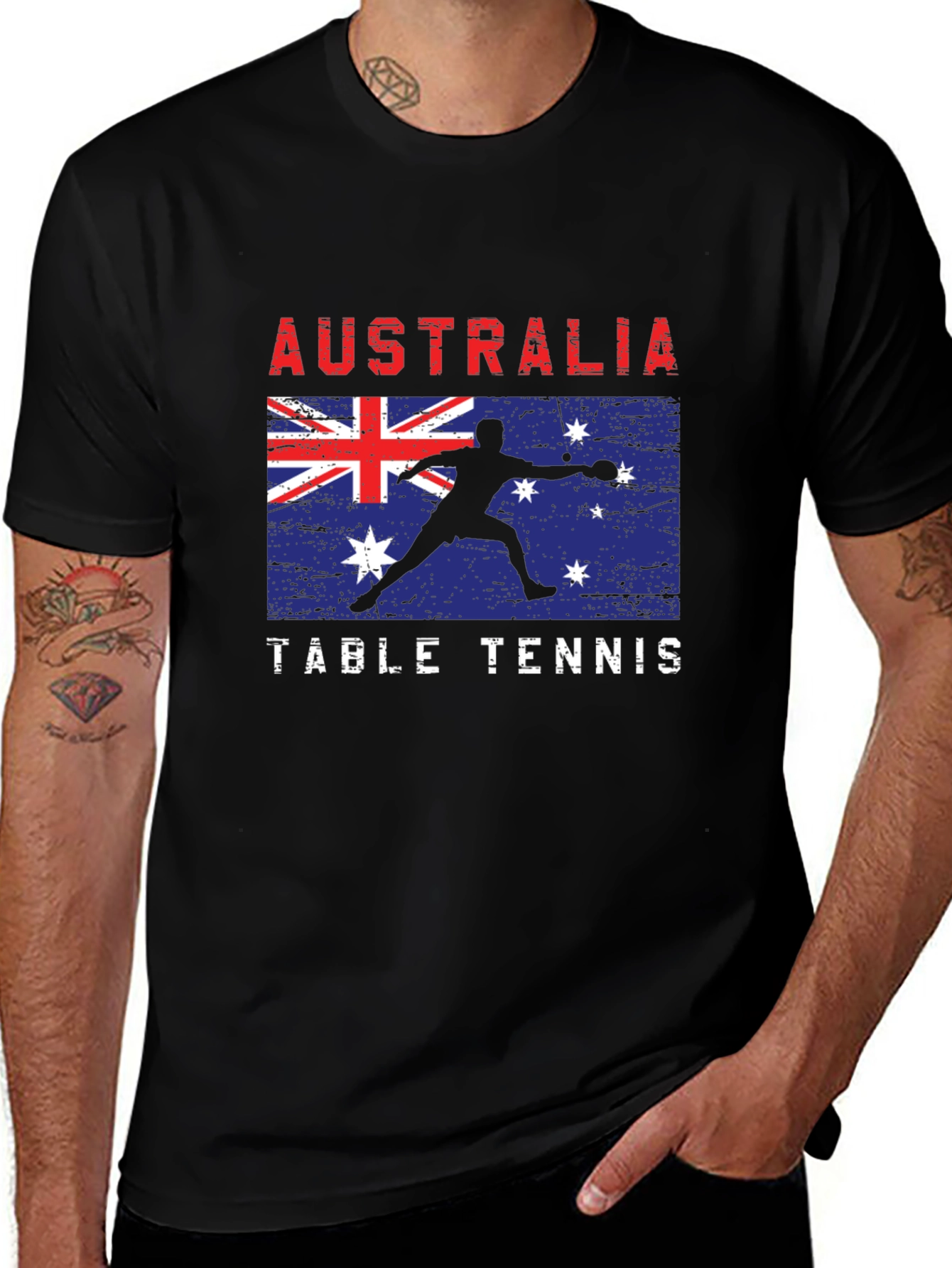 Australia Table Tennis Graphic Tee