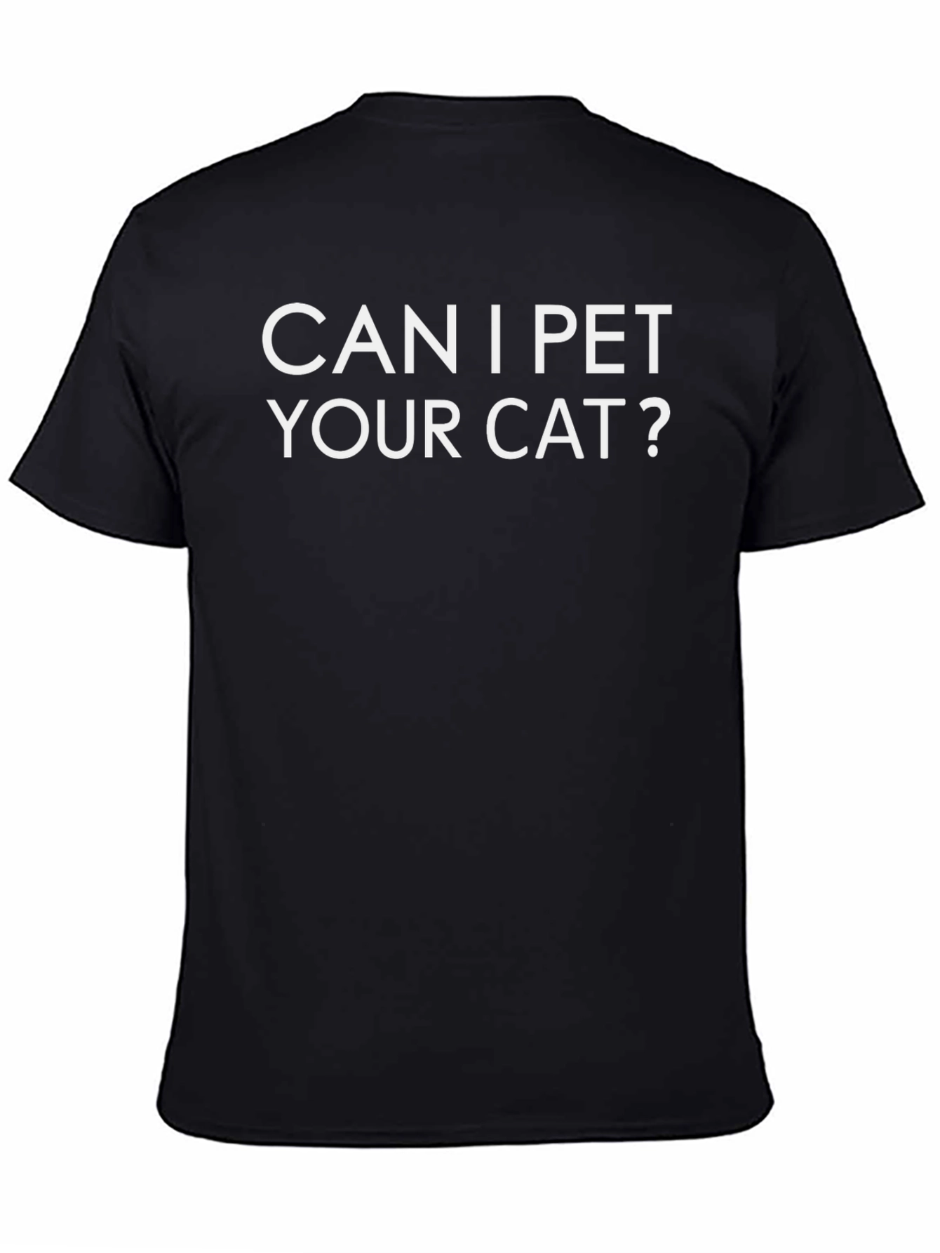 Can I Pet Your Cat? Graphic Tee - Black