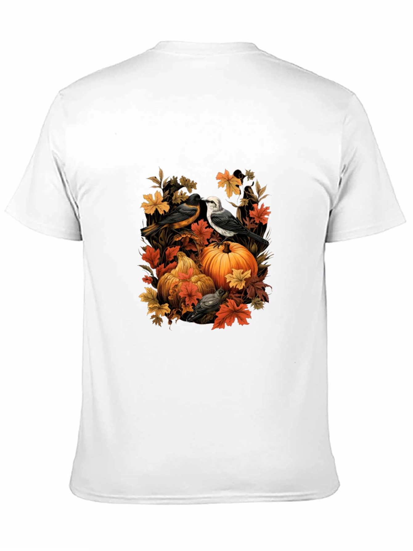 Autumn Birds & Pumpkins Graphic Tee