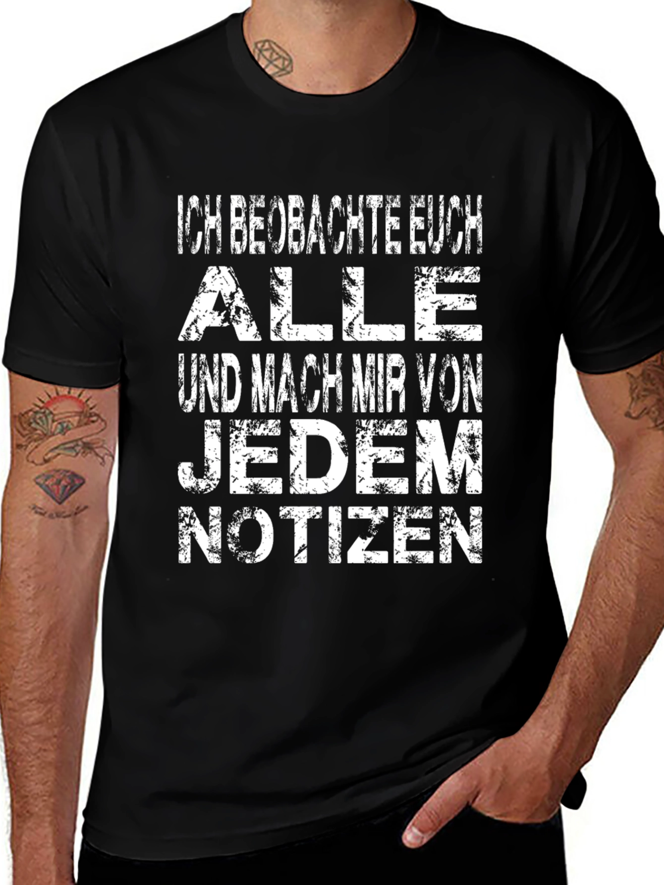 Ich Beobachte Euch Mens Graphic T-Shirt