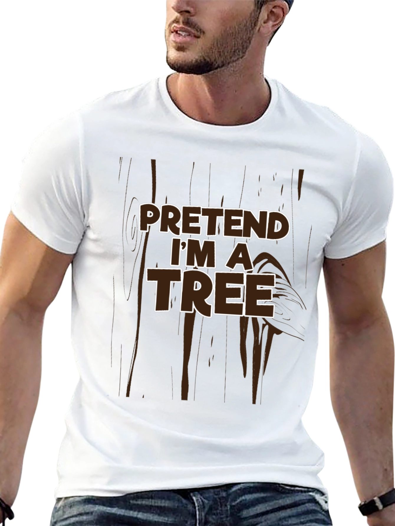 Pretend Im a Tree Funny Graphic T-Shirt