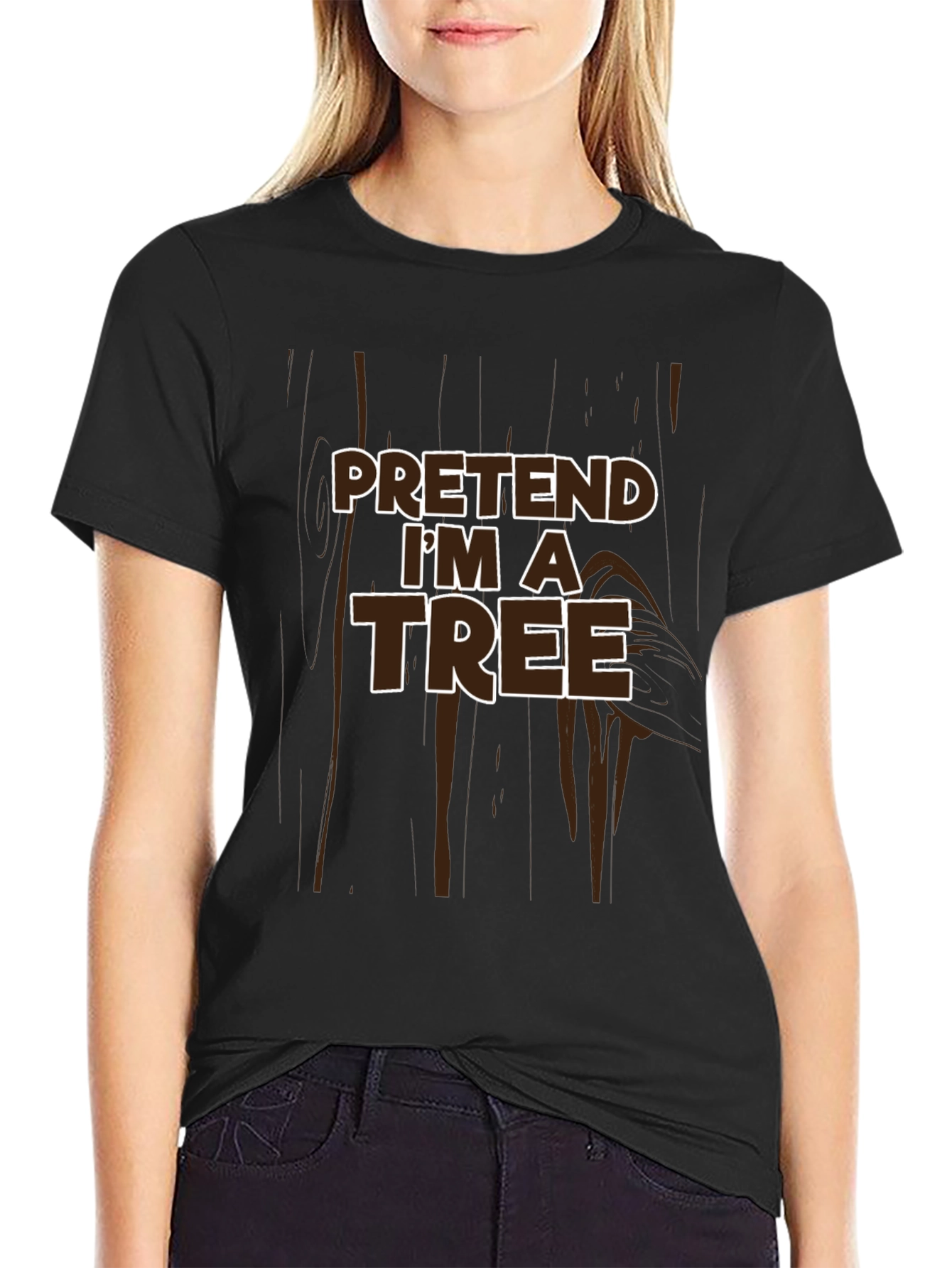 Pretend Im a Tree Funny Graphic T-Shirt