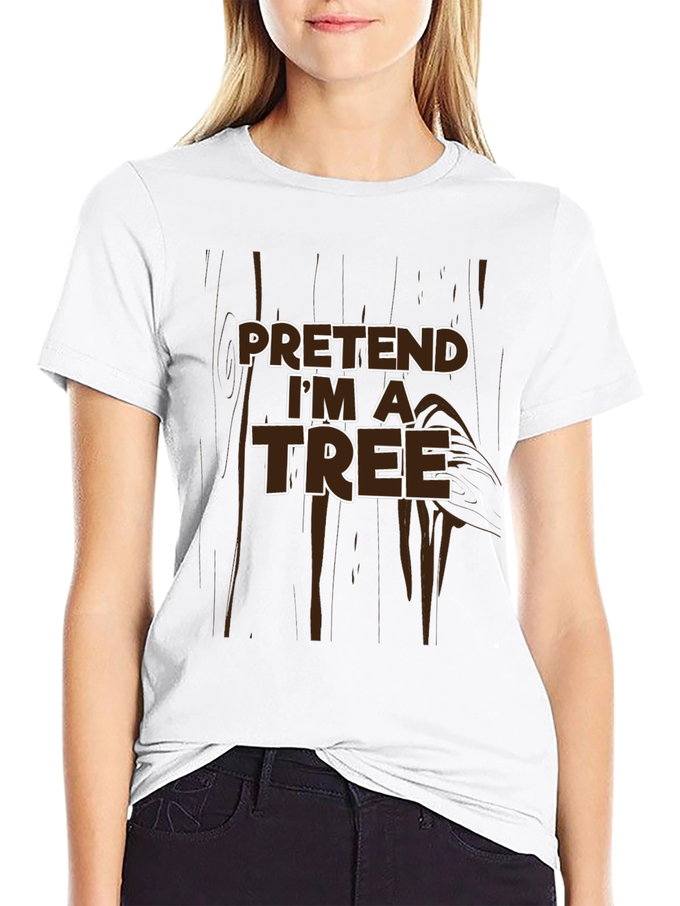 Pretend Im a Tree Funny Graphic T-Shirt