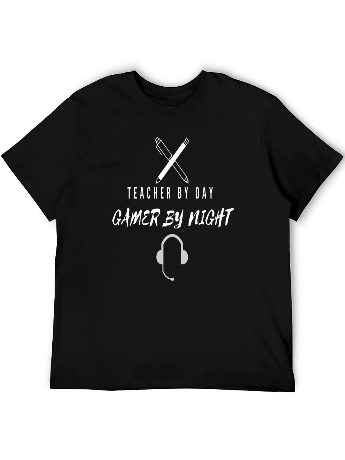 Teacher By Day Gamer By Night Graphic T-Shirt