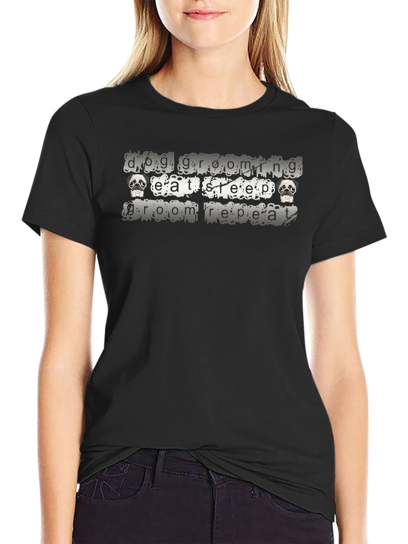 Eat Sleep Groom Repeat T-Shirt – Dog Grooming Graphic Tee